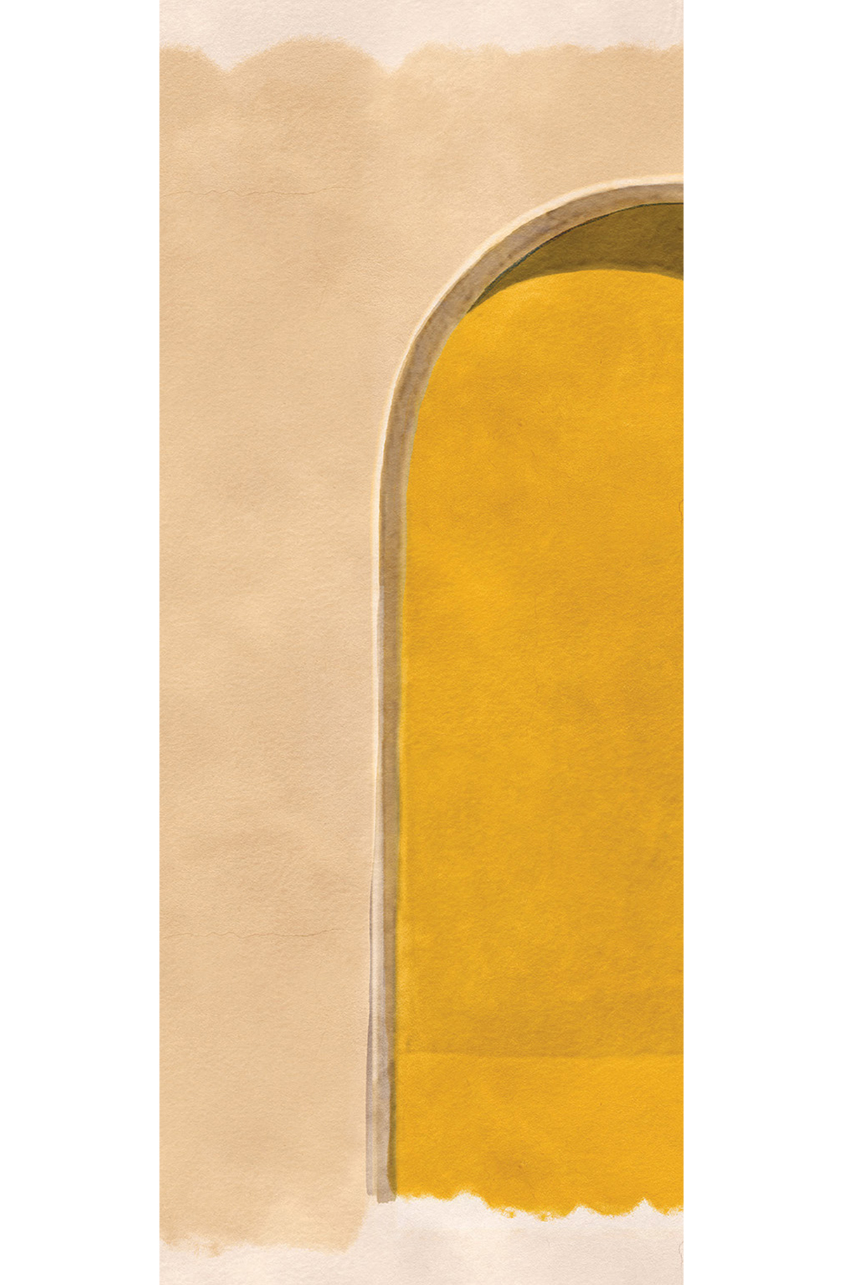 Papier peint panoramique Porte Alcove moutarde - A H260 - Terra de Masureel | Réf. MAS-DGALC1041-260