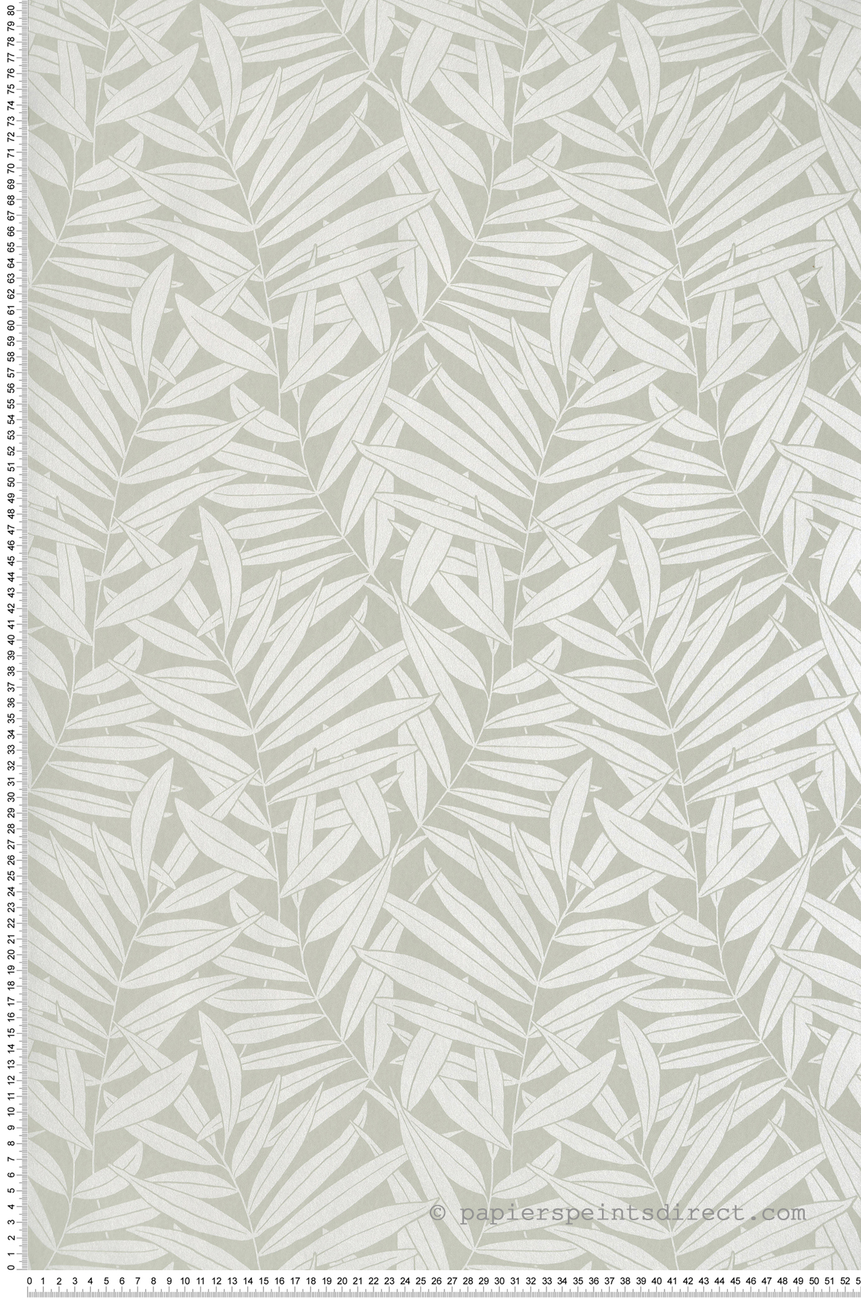 Papier peint Feuillage Preston vert amande blanc irisé - Derby de Casadéco | Réf. DERB89317246