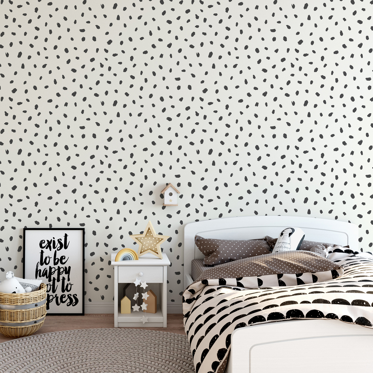 Papier peint Tâche Animaux noir et blanc - Imagine de Lutèce AMB2 | Réf. LTC-DL27542