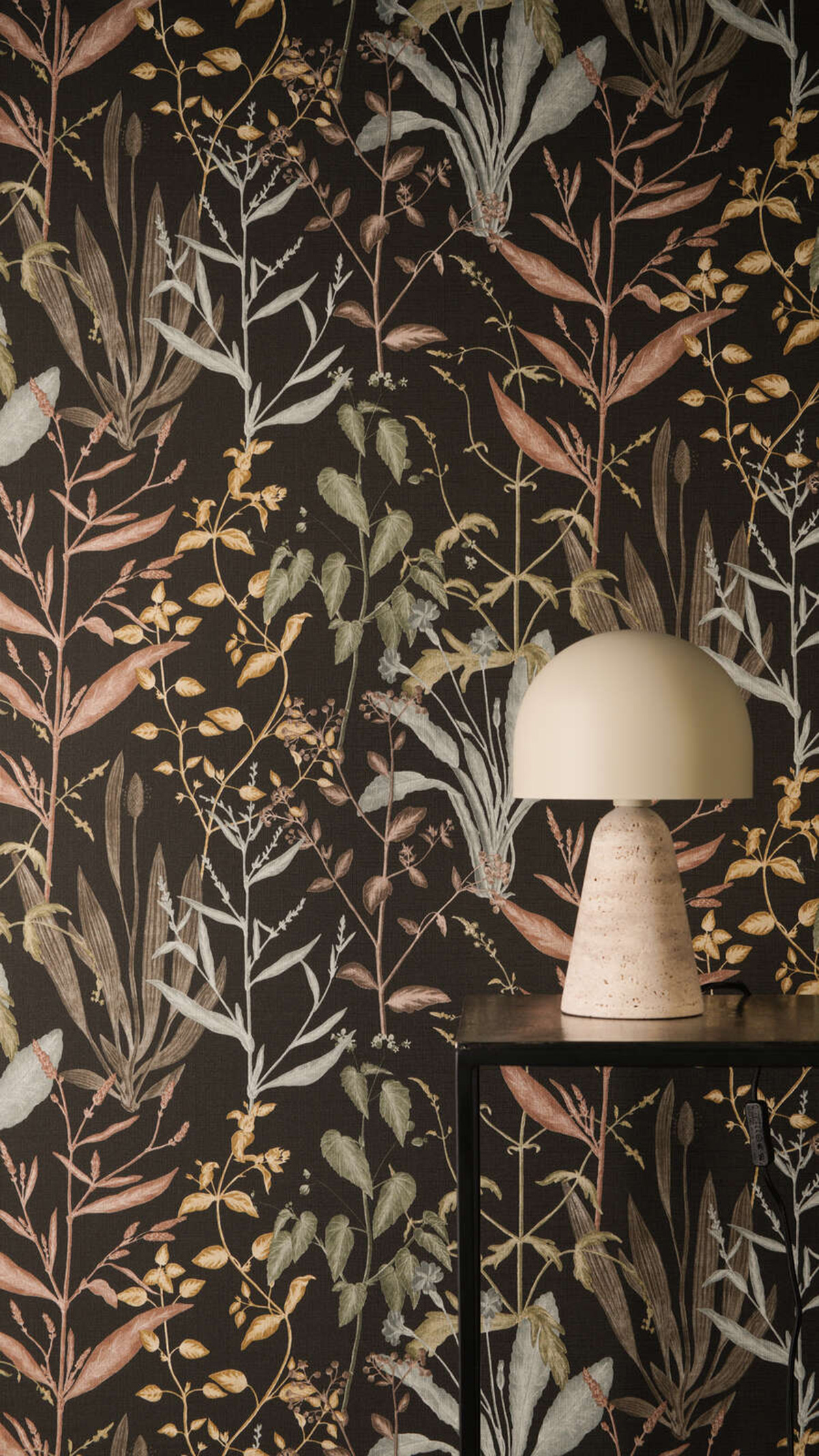 Papier peint Botanique Aquarelle Herbes marron - Vibes & Styles d'A.S. Création AMB4| Réf. AS-790094