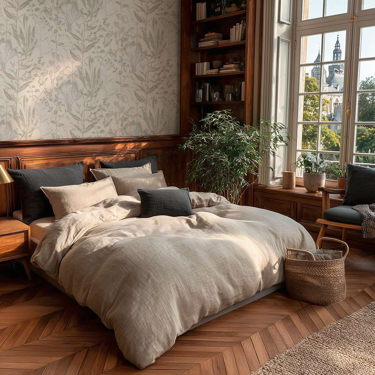 Papier peint Botanique Aquarelle Herbes beige - Vibes & Styles d'A.S. Création AMB3| Réf. AS-790091