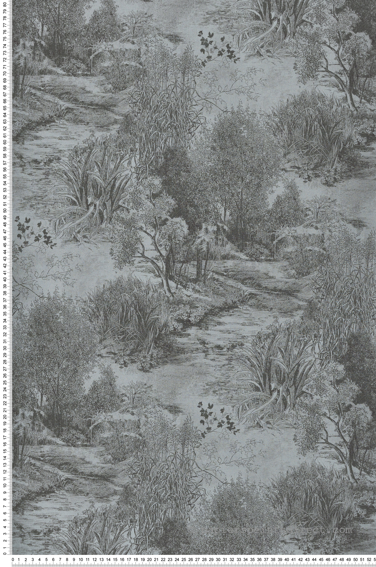 Papier peint Toile Forêt Paysage gris-bleu - Les Essentiels de Lutèce | Réf. LTC-51211709