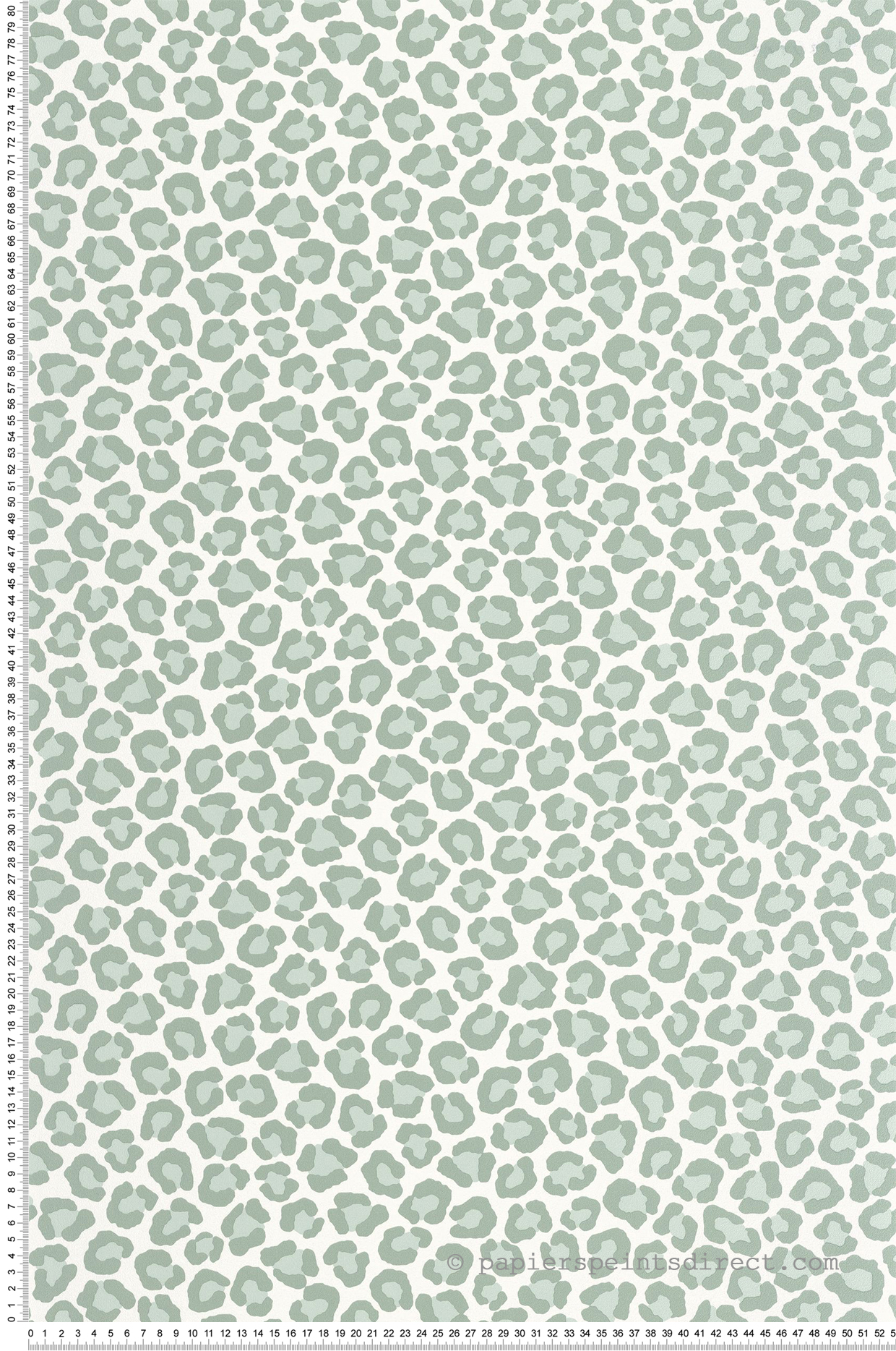 Papier peint Imprimé Léopard Sumatra vert d'eau - Stay Wild de Casélio | Réf. WILD104940711