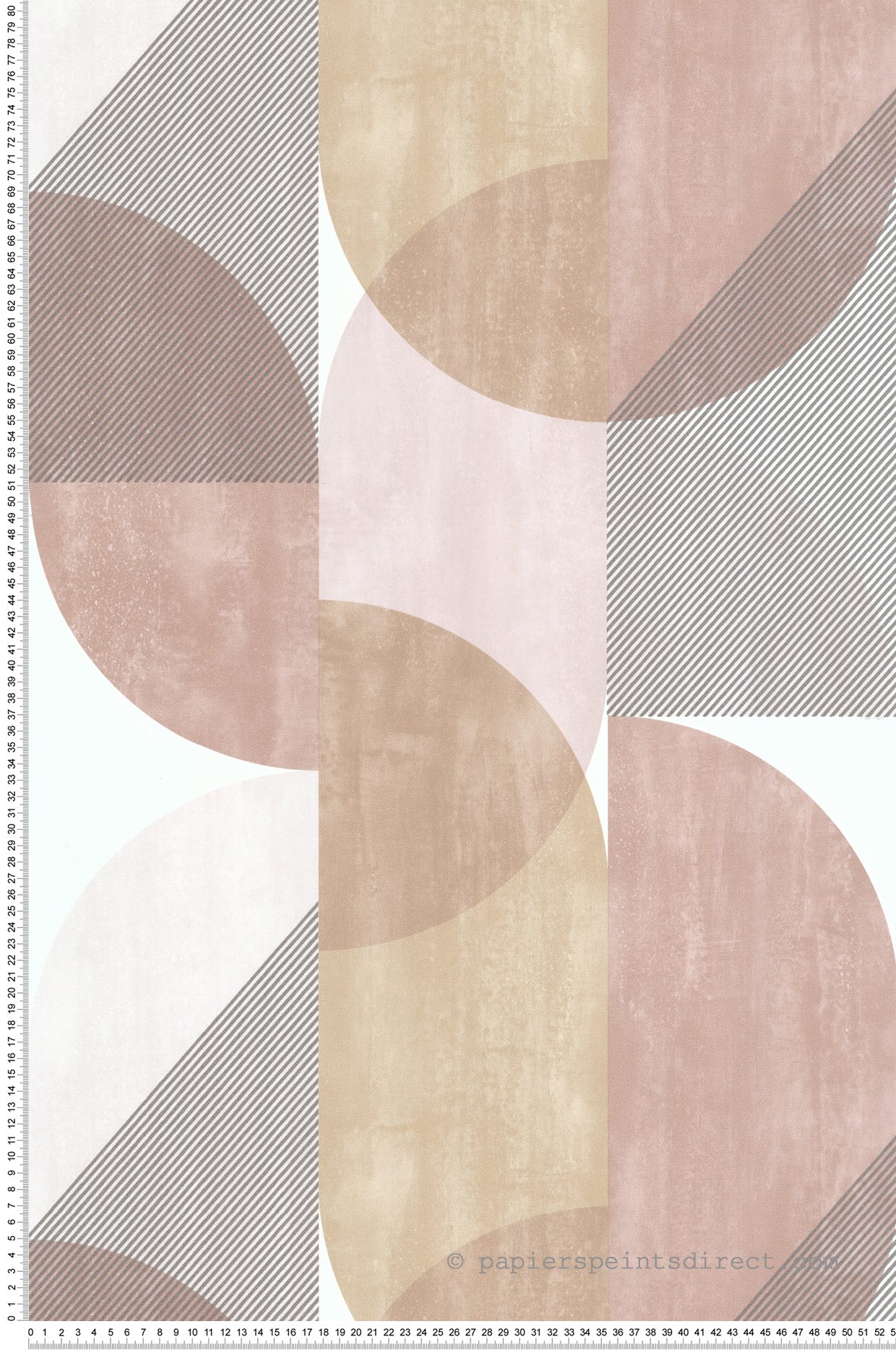 Papier peint Géométrique Zébra rose beige - Séjours & Chambres de Lutèce | Réf. LTC-11220103