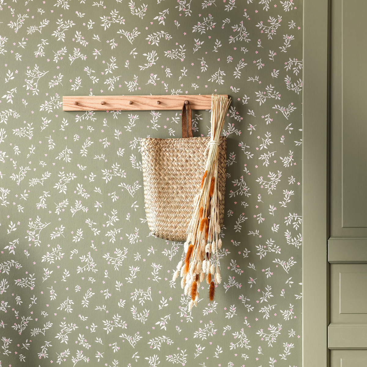 Papier peint Feuille Callisto kaki rose - Danae de Casélio | Réf. DAE103647240