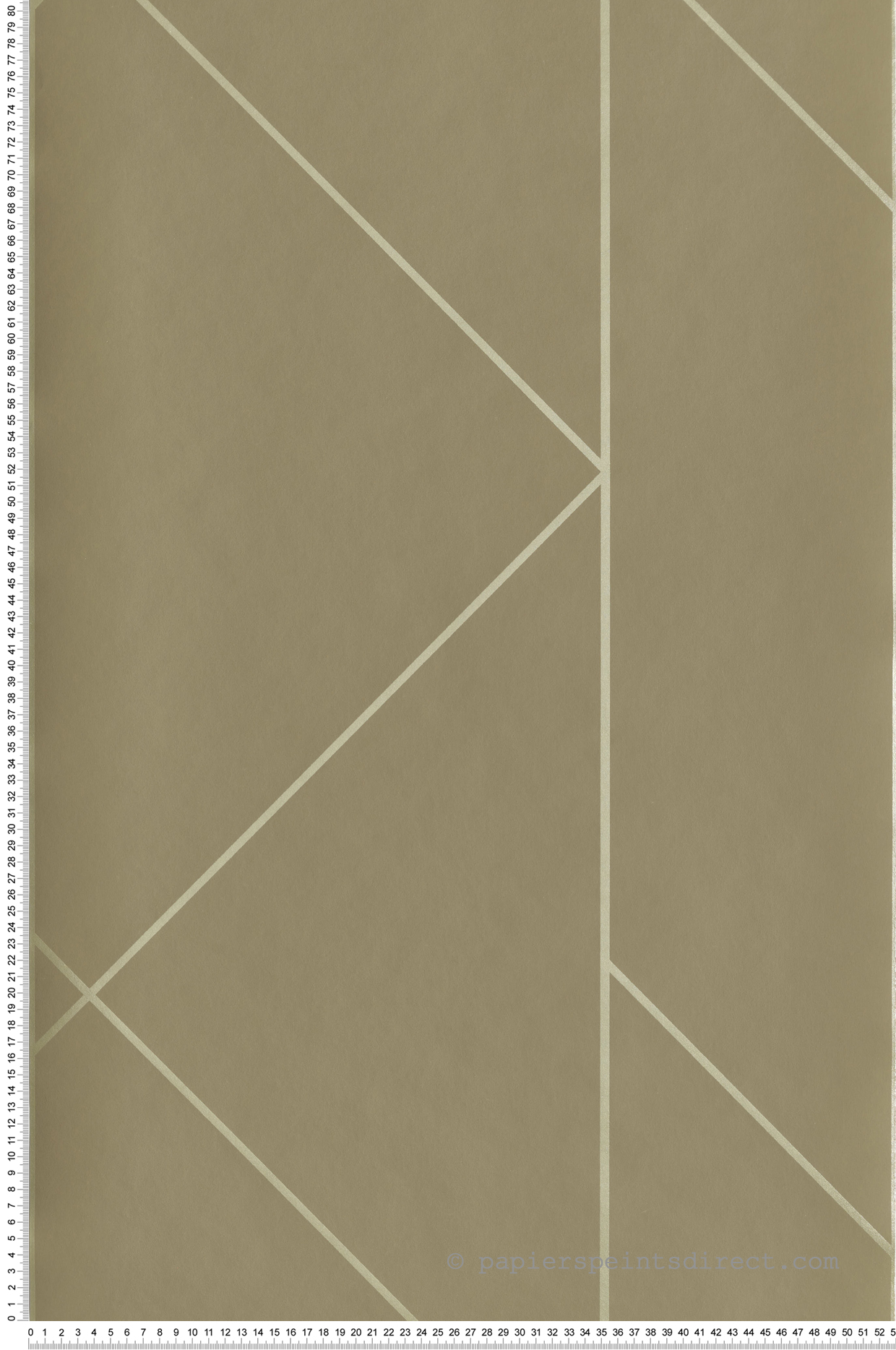 Papier peint Géométrie Pure Métallisé vert olive - Alchimie de Casadéco | Réf. ALMI89907200