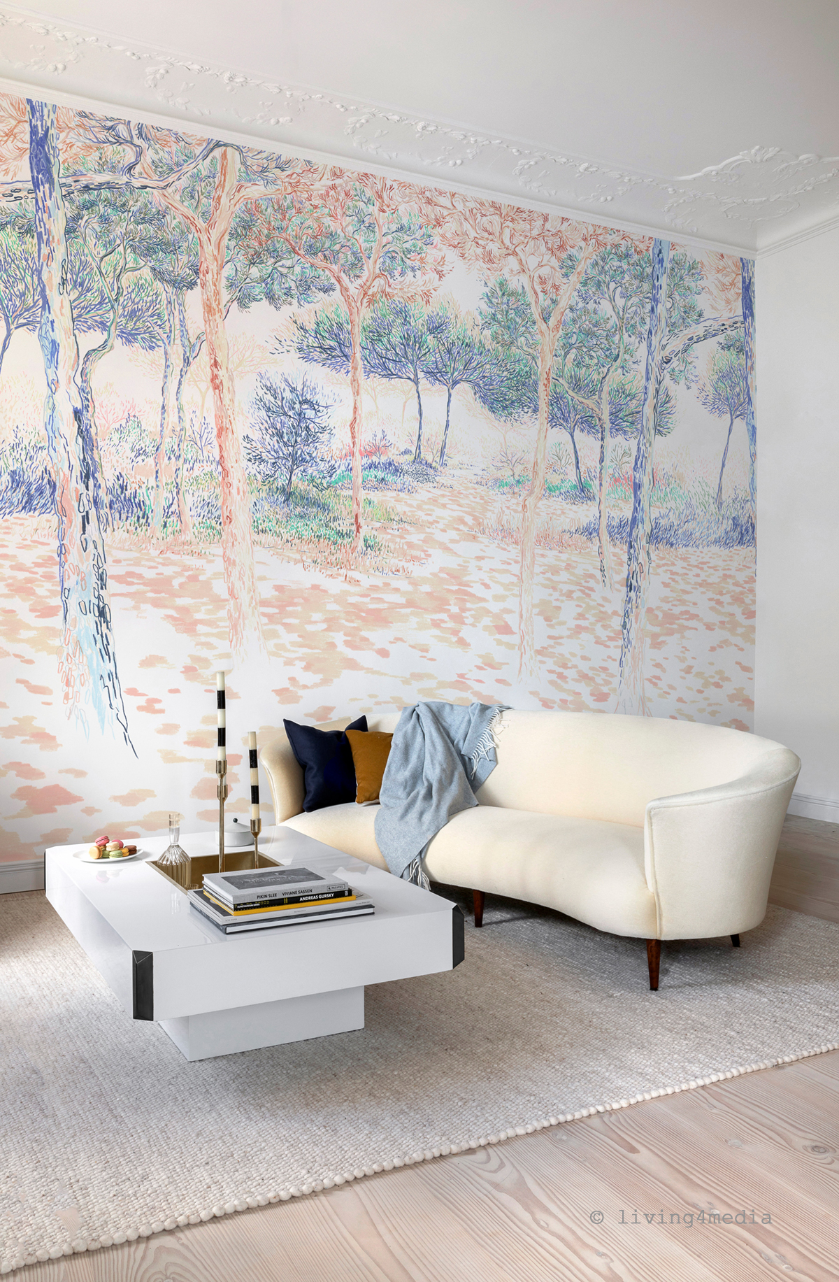 Papier peint panoramique Balade sous les pins Original A - 1/2/3 AMB2 - Isidore Leroy