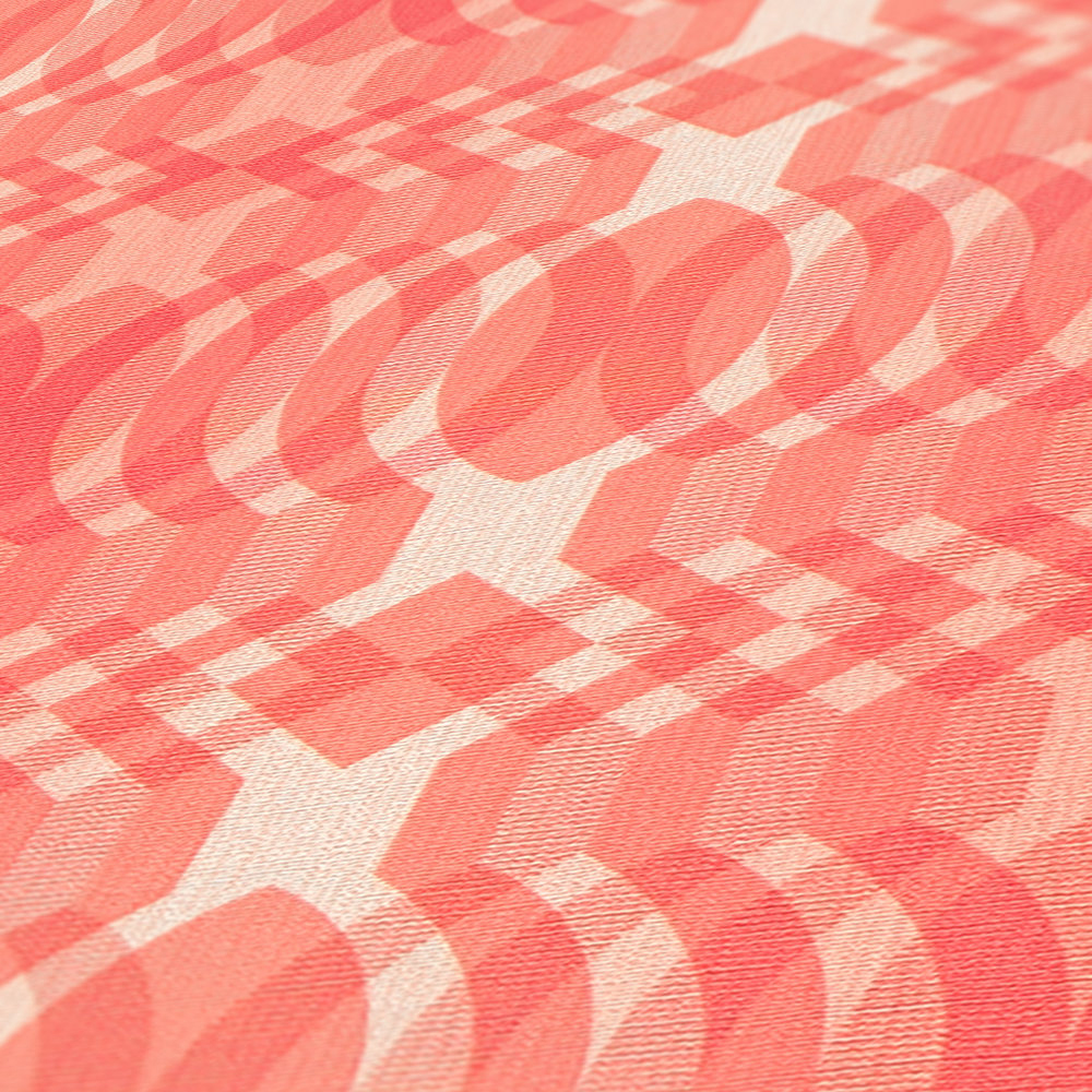 Papier peint Graphique Rétro rouge - Retro Chic d'A.S. Création AMB4 | Réf. AS-395344