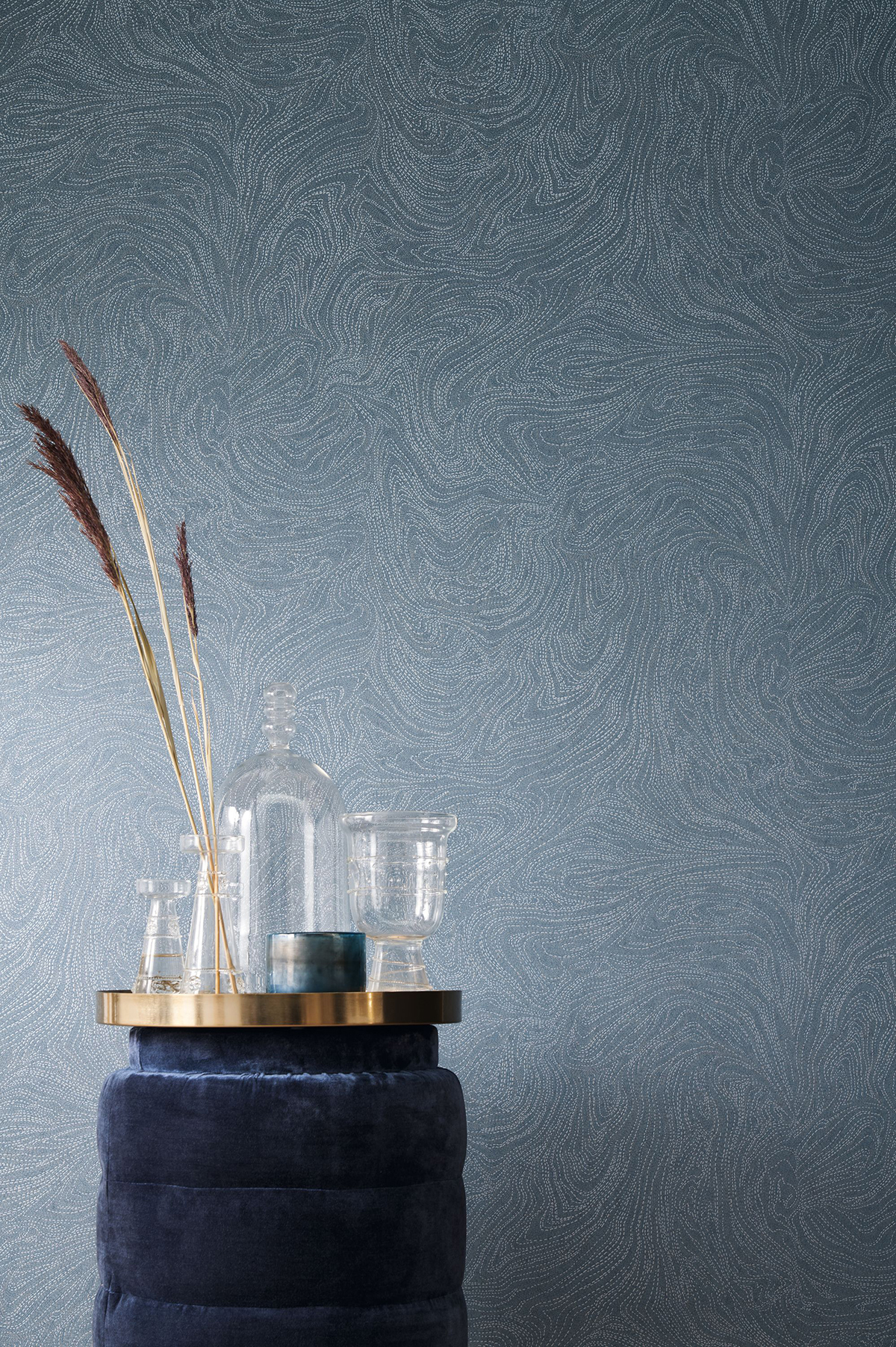 Papier peint Voie Lactée bleu doré - Nuit d'Orient de Casamance AMB3 | Réf. CAS-75414078