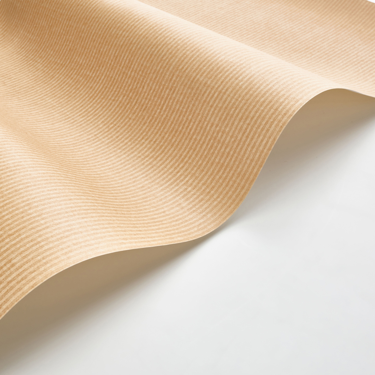 Papier peint Fines Rayures Papier Kraft caramel - Papercraft de Casadéco AMBV | Réf. PAPC89652424