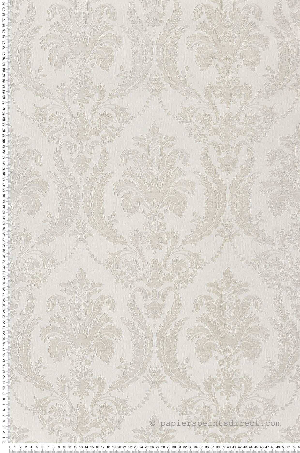 Papier peint Médaillon Baroque nacré beige - Scala de Montecolino | Réf. MC-28801