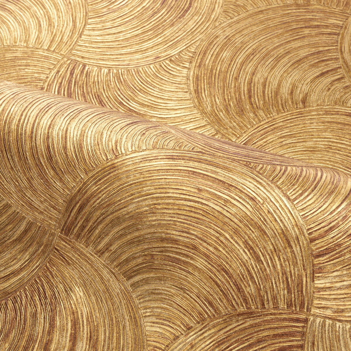 Papier peint Éventail Art Déco Aphélie doré - Magnitude de Casamance AMBV | Réf. CAS-76620406