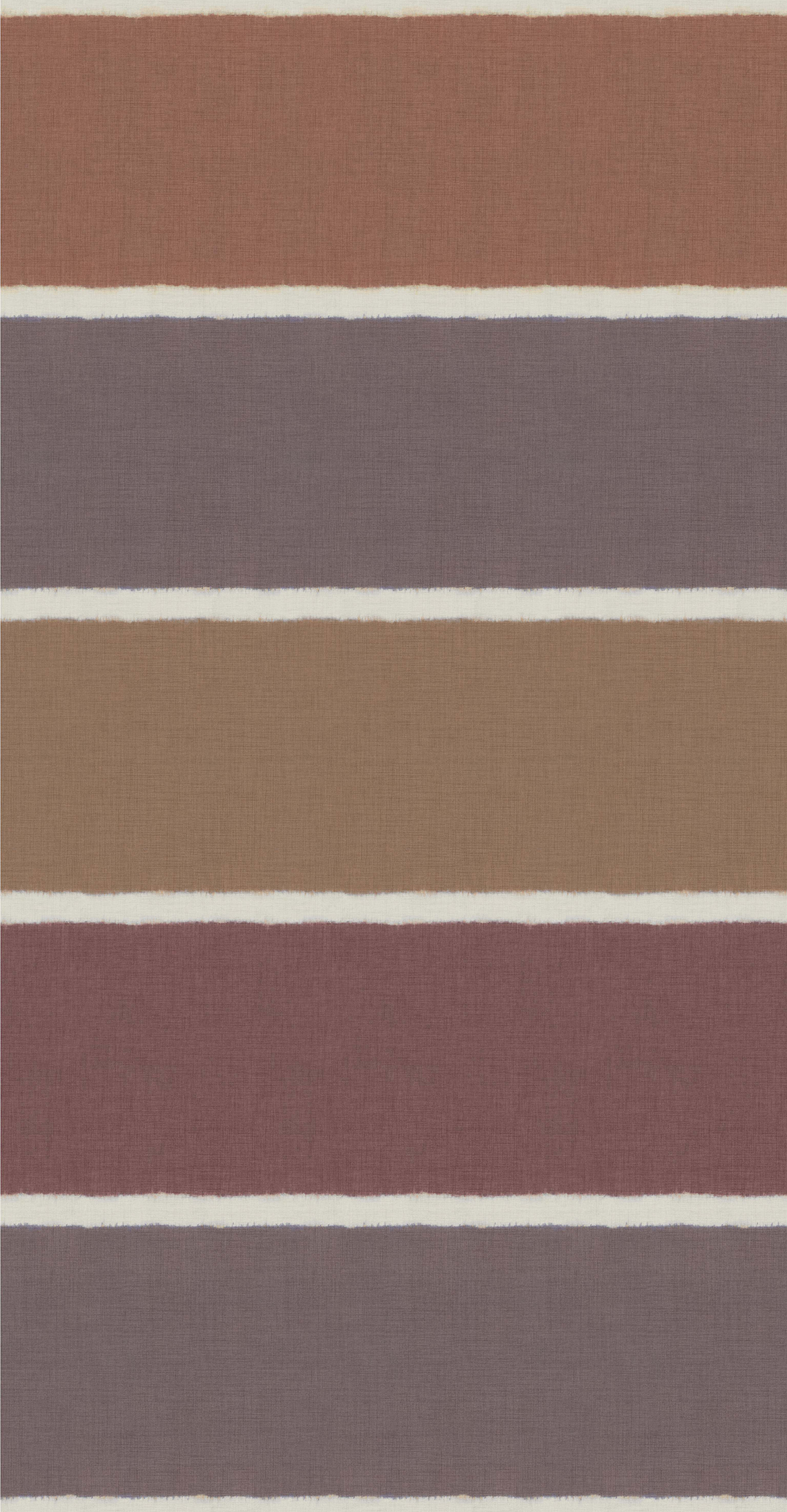 Papier peint panoramique Rayure Effet Lin marron - Kanoko d'Osborne & Little | Réf. OSB-W7554-02