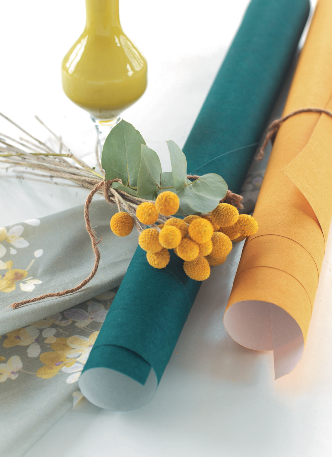 Papier peint Uni bleu paon - Florescence de Casadeco | Réf. FLRE82387525