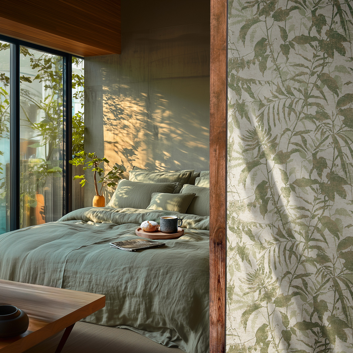 Papier peint Végétaux Jungle vert sauge doré - Metropolitan Stories 4 Hot Spots d'A.S. Création | Réf. AS-782031