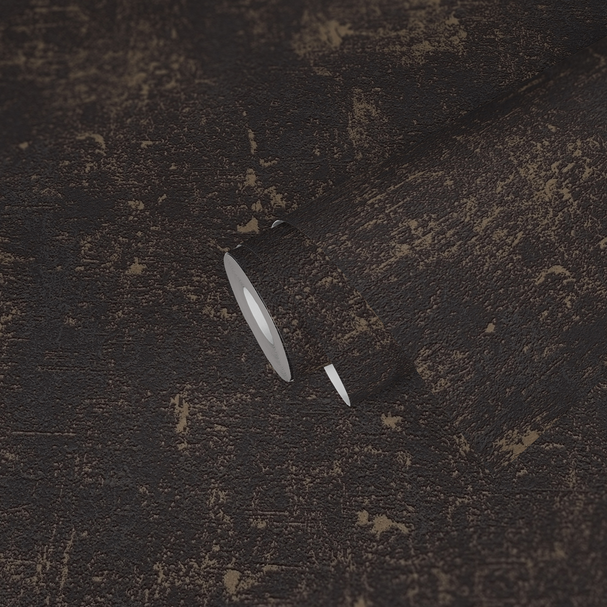 Papier peint Faux Uni Vintage anthracite doré - Jade 2 d'A.S. Création AMB3 | Réf. AS-395115