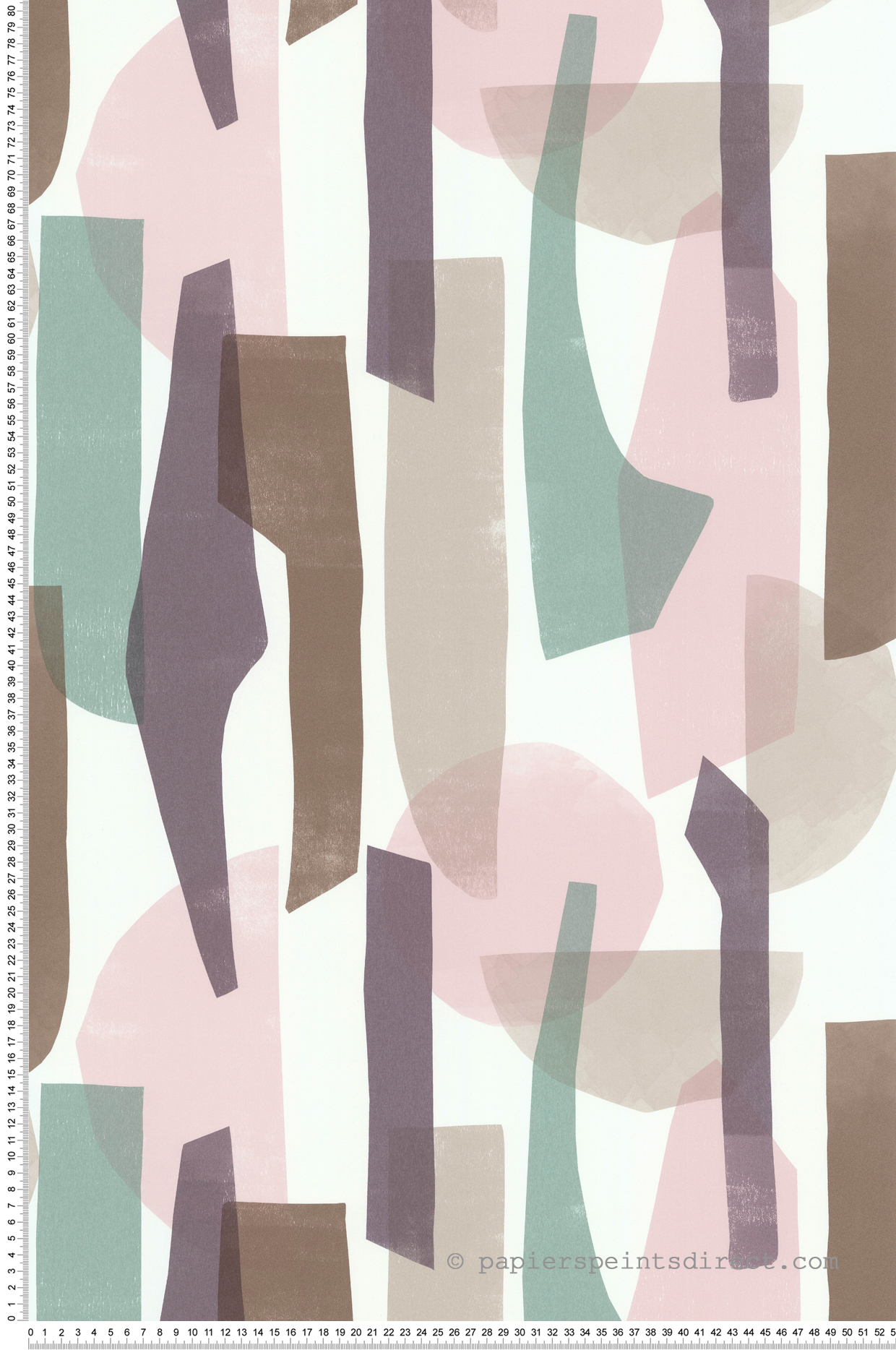 Papier peint Découpe Géométrique rose et brun- Arty de Lutèce | Réf. LTC-51211003