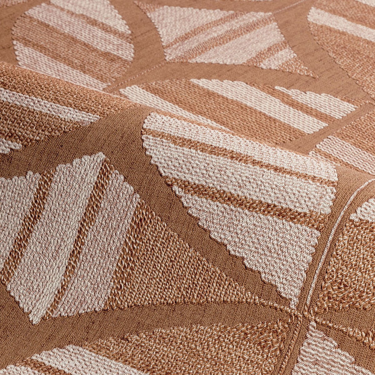 Papier peint Géométrie Tressée Filandra terracotta - Broderies de Casamance | Réf. CAS-76982650