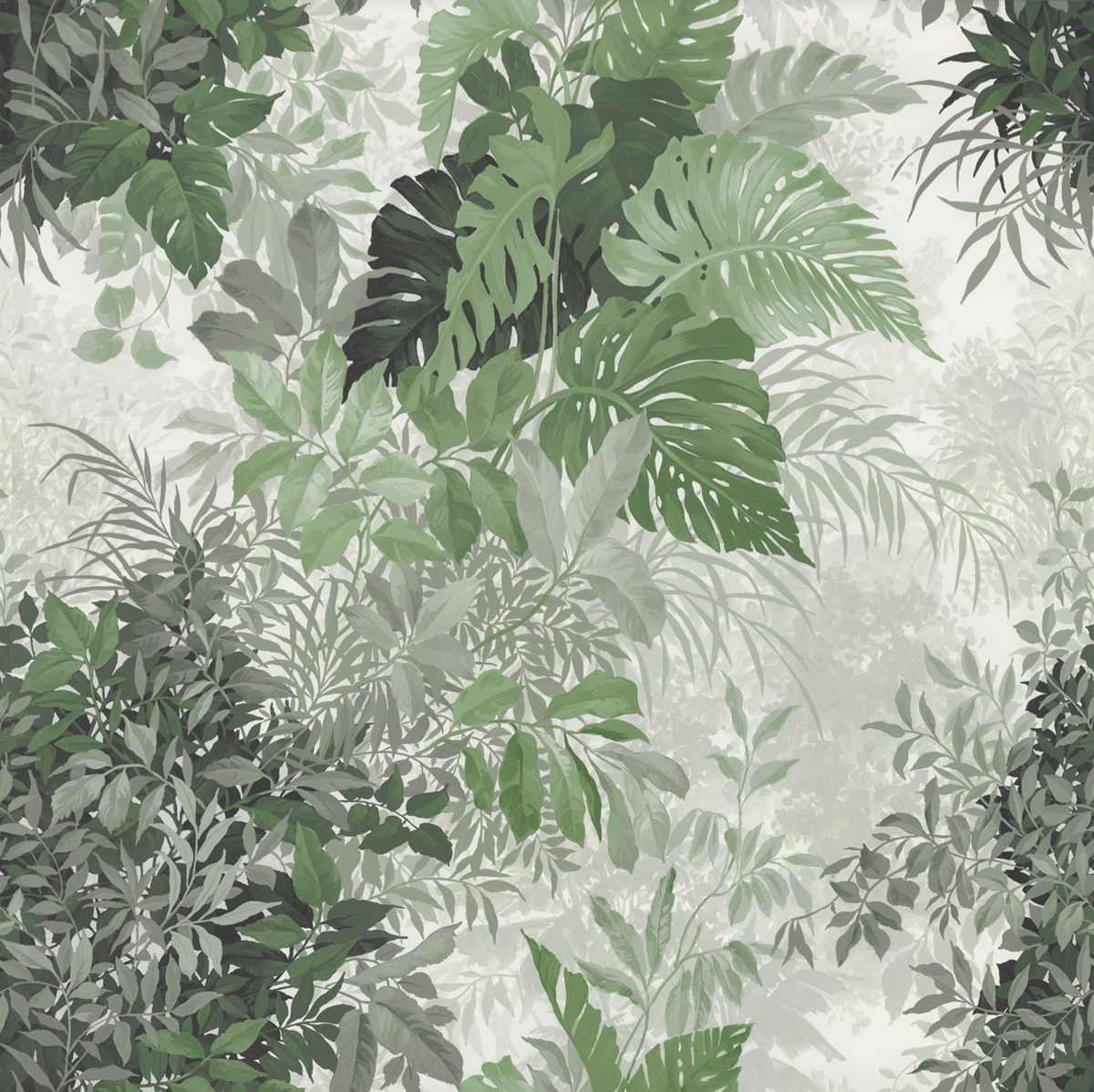 Papier peint panoramique Jungle Monstera vert - Seasons de Komar
