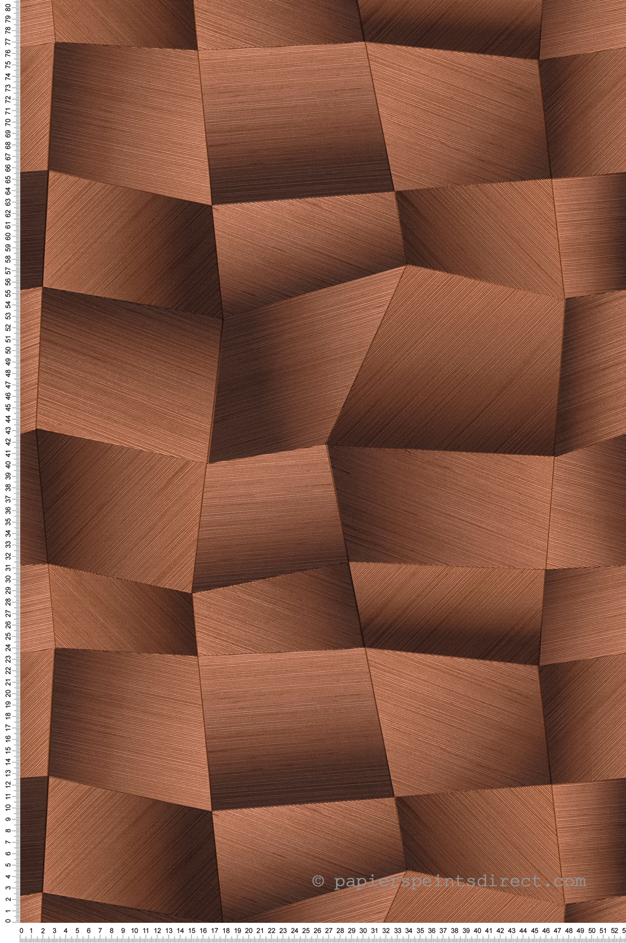 Papier peint Panneaux Géométriques Métal cuivre - Vibes & Styles d'A.S. Création | Réf. AS-791971