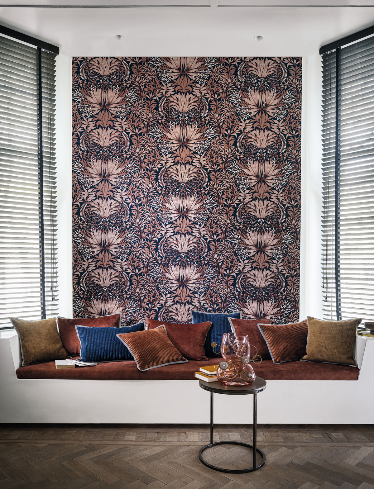 Papier peint Feuille Chardon marine rouille - Square Jasmin de Casamance | Réf. CAS-75733466