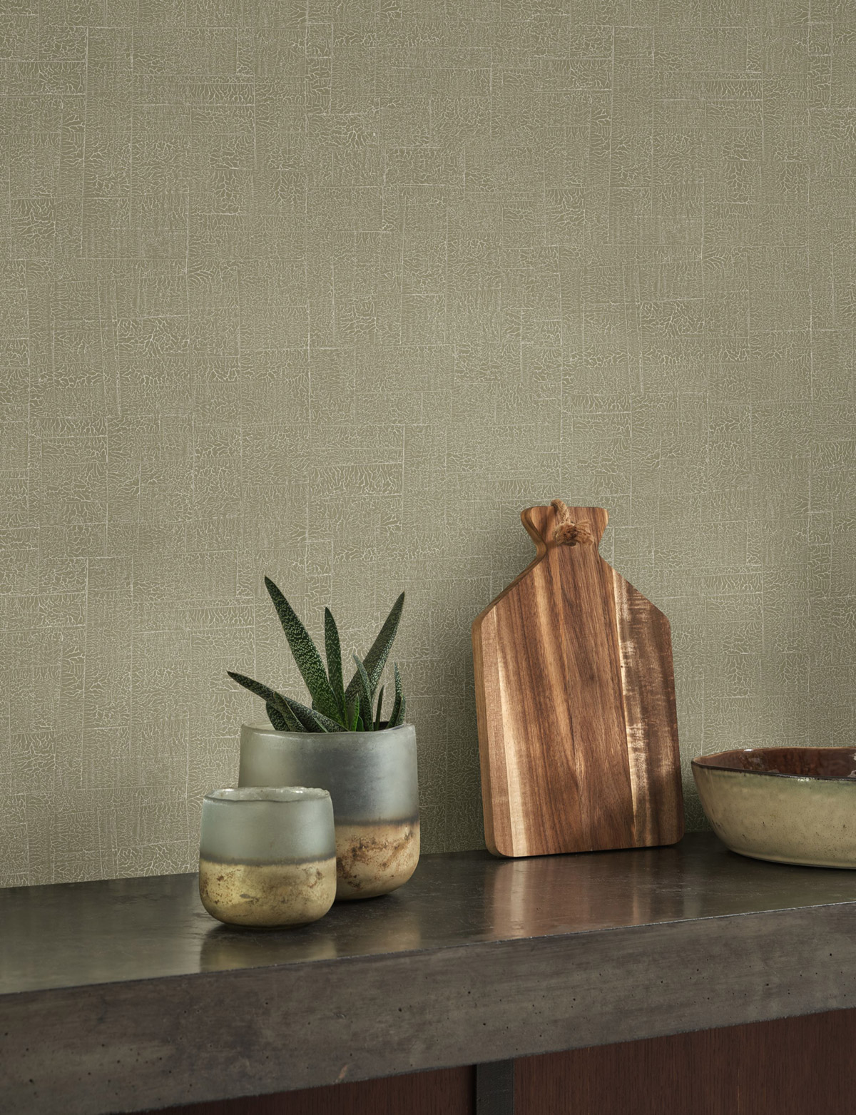 Papier peint Géométrie Minimaliste Ecume lichen - Sentier des Dunes de Casadéco | Réf. SENT200967451