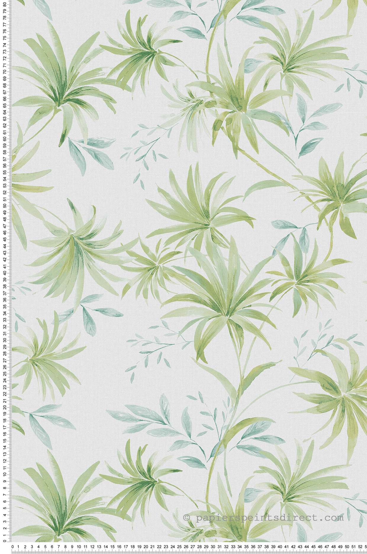 Papier peint Palme Parapluie vert turquoise - Fidji de Lutèce | Réf. LTC-8502-4