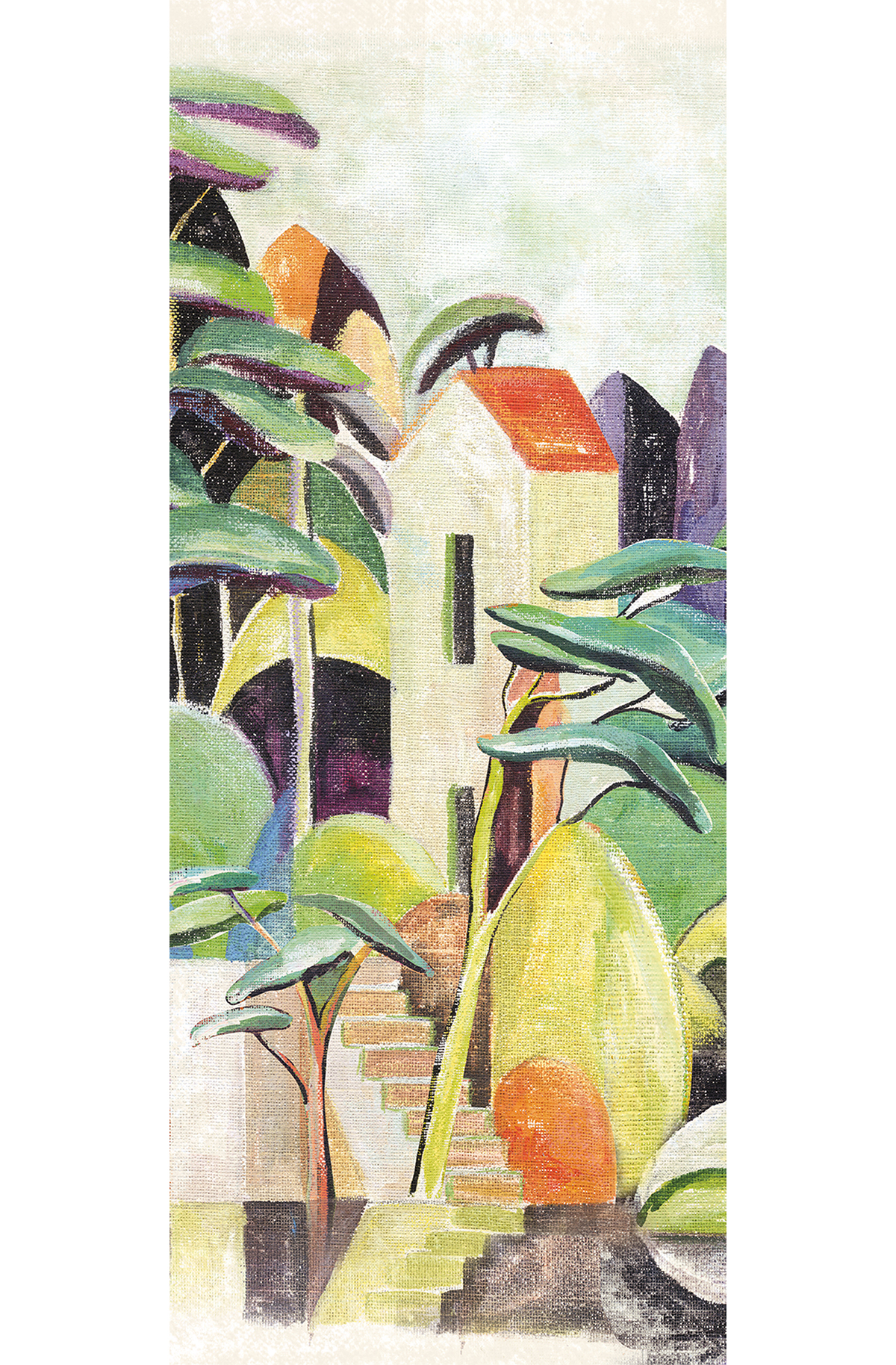 Papier peint panoramique Arbre Stylisé Cerreto multicolore - C H260 - Wall Designs IV de Masureel | Réf. MAS-DG4ILA3013-260