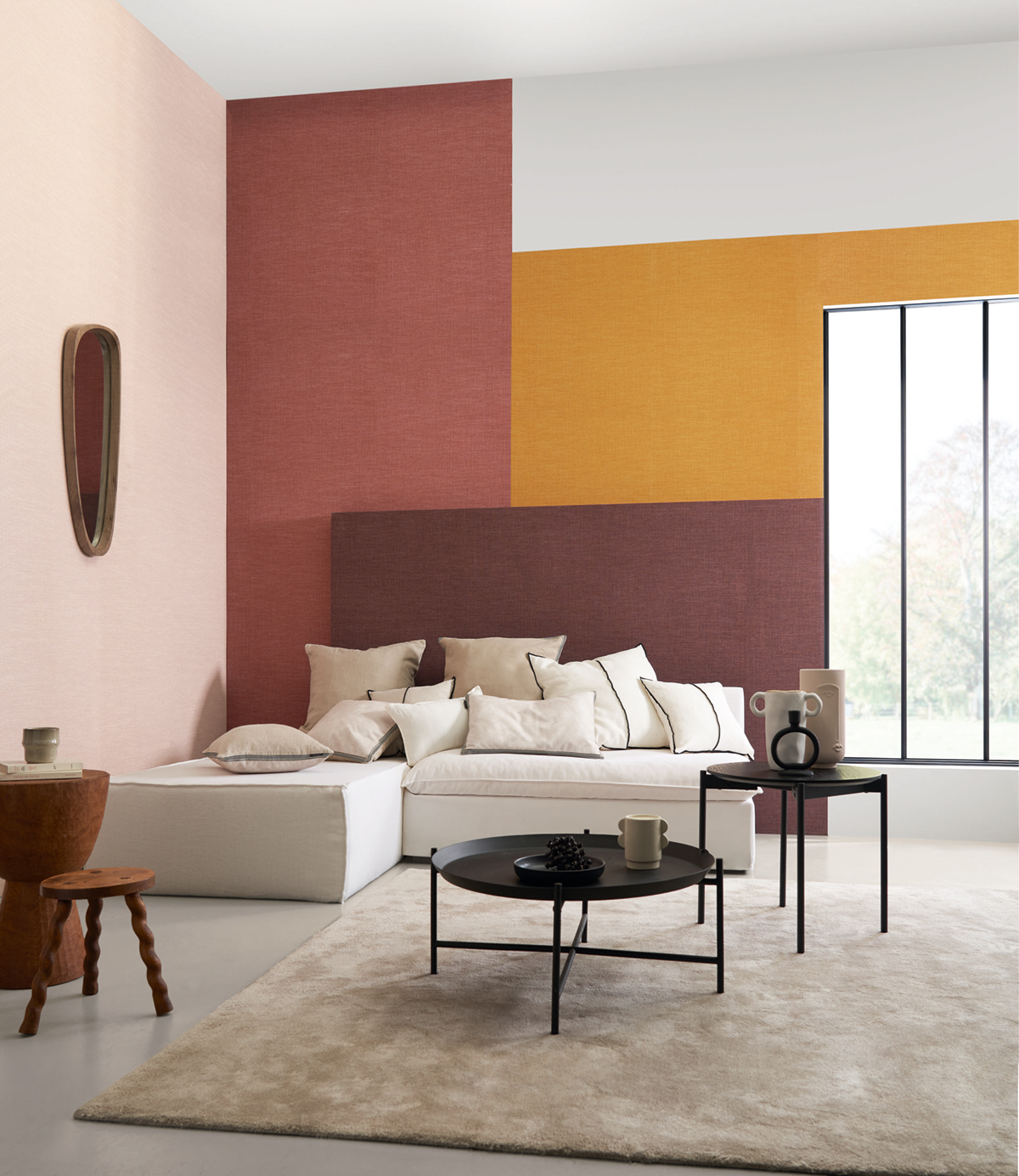 Papier peint Lin Shinok ocre - Le Lin 2 de Casamance | Réf. CAS-73817426