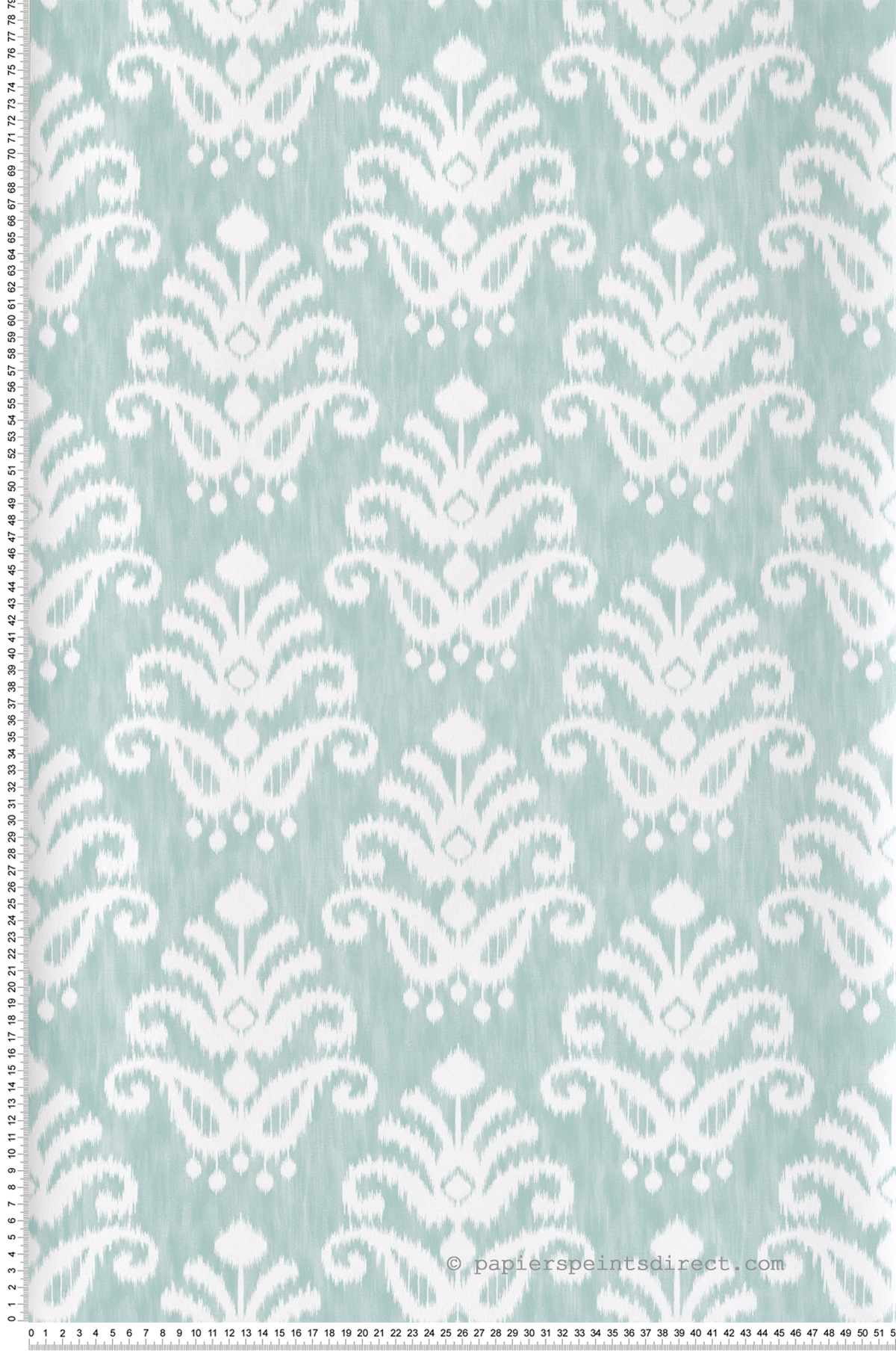 Papier peint Médaillon Tie and Dye vert d'eau - Happy de Lutèce | Réf. LTC-FD26327