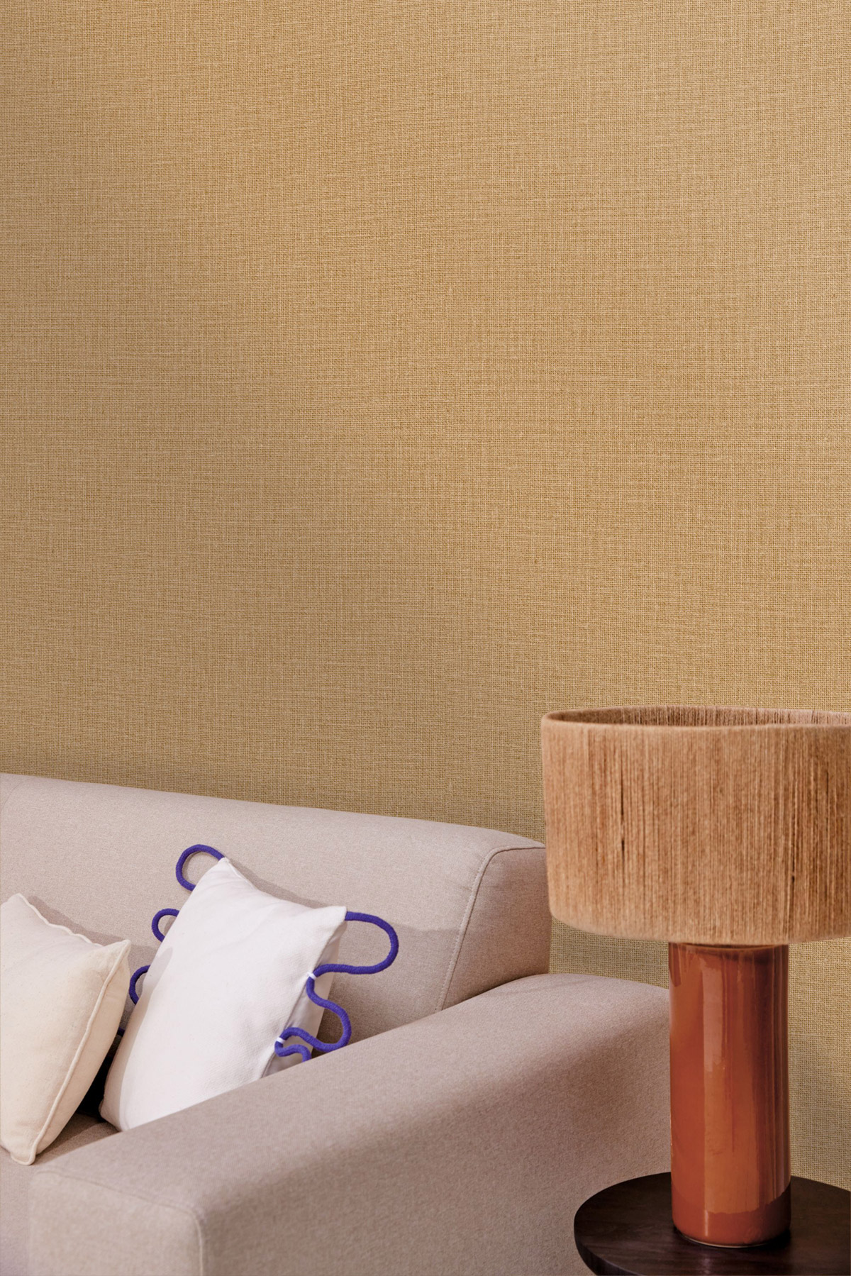 Papier peint Effet Toile de Jute mordoré - Kitchen Box de Casélio | Réf. KBO104012190