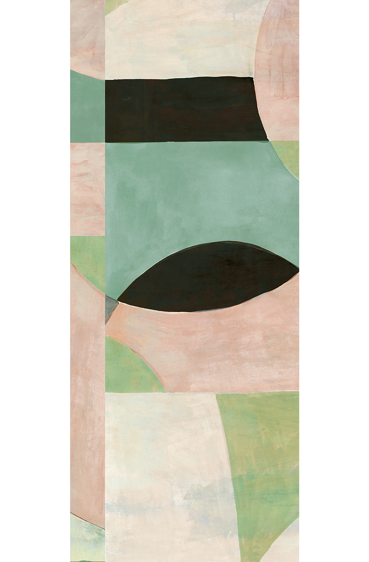 Papier peint panoramique Géométrique Patina vert rose - A H260 - Wall Designs IV de Masureel | Réf. MAS-DG4ILA1051-260