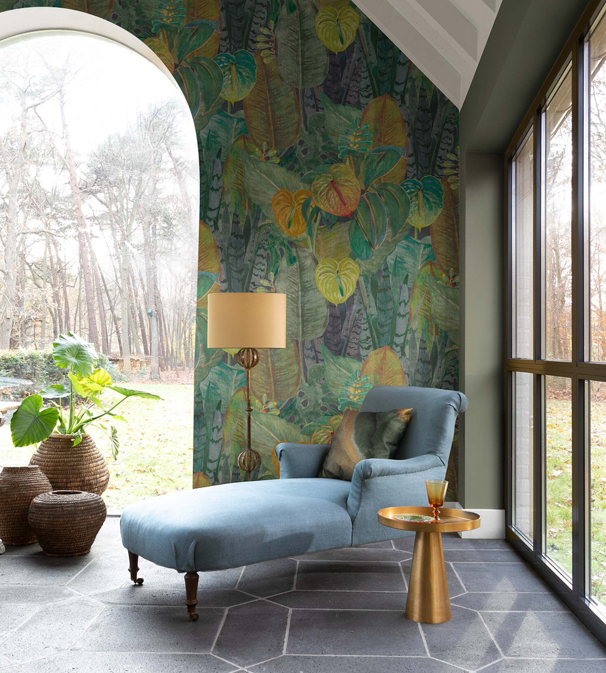 Papier peint panoramique Jungle Tropicale multicolore - Maori de Montecolino | Réf. MC-TAD25090