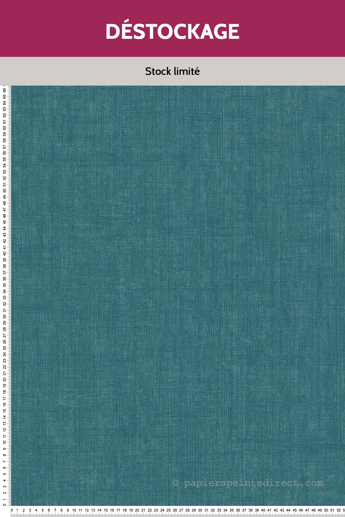 Papier peint Destockage - Faux Uni bleu canard - Geo Effect d'A.S. Création