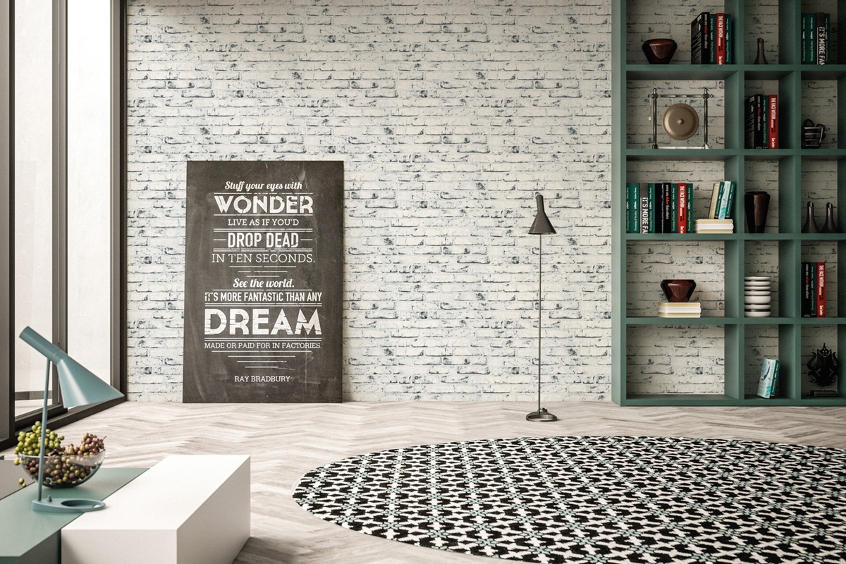 Papier peint Briques blanches et grises - Elements 2 d'A.S. Création | Réf. AS-907837