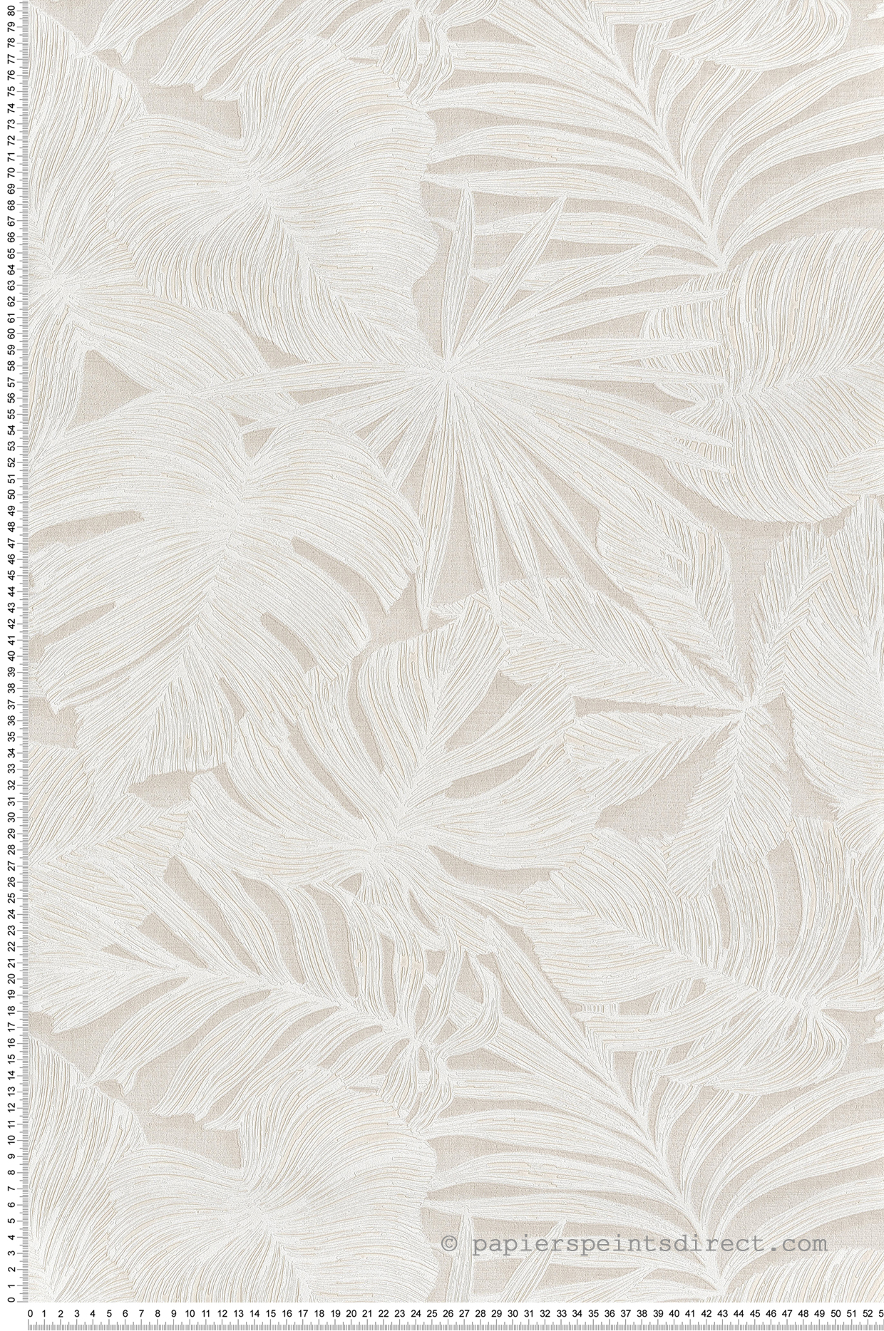 Papier peint Palmes Gravure Granada écru - Vegetals de Casadéco | Réf. VEGE86431188