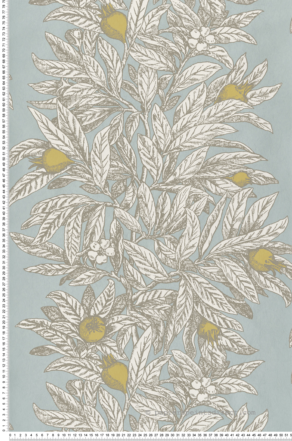 Papier peint Arbre Fruitié Medlar bleu - Mansfield de Osborne & Little | Réf. OSB-W7458-03