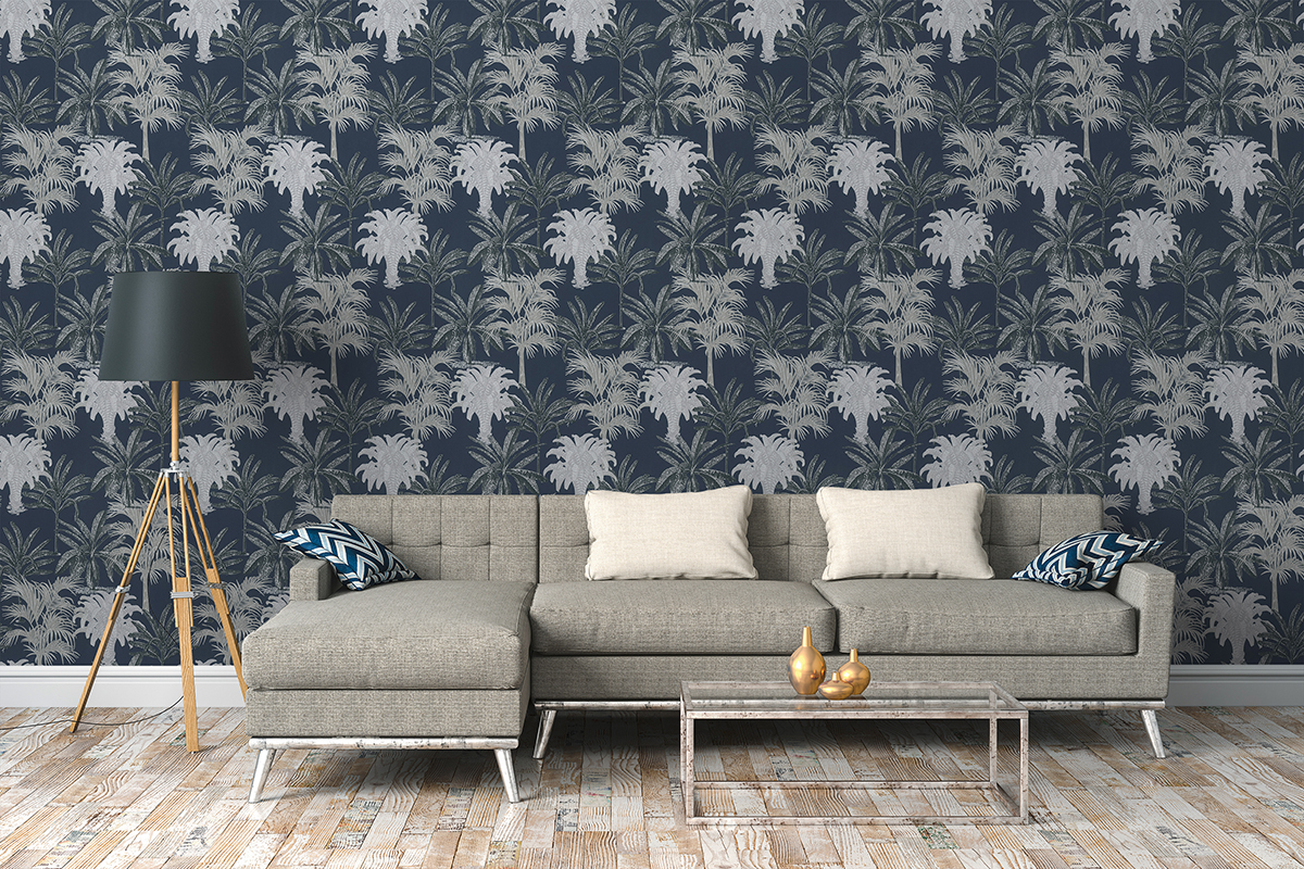 Papier peint Palmier Jungle bleu marine - Change is good de Michalsky | AMB Réf. MC-37983-5