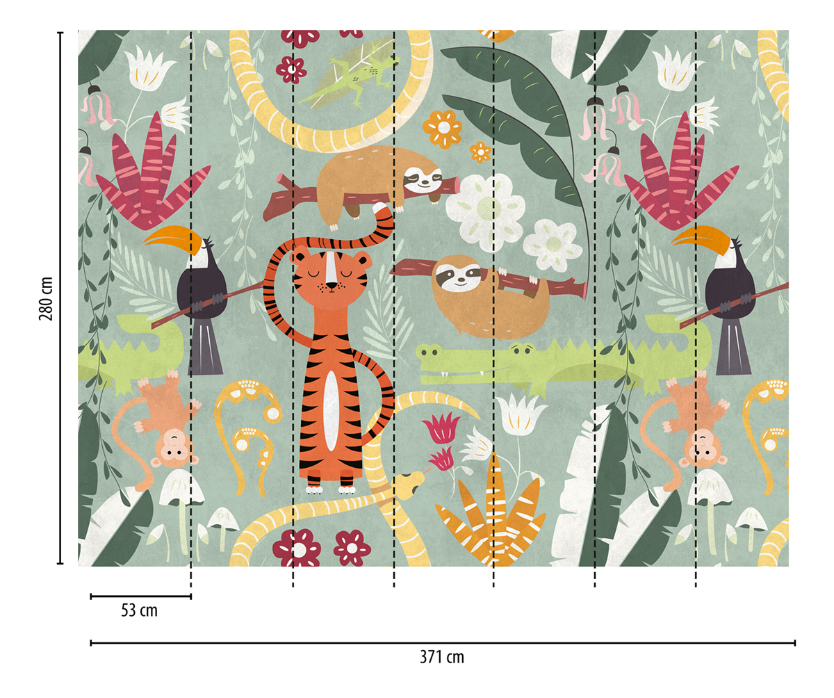 Papier peint panoramique Animaux Jungle Enfantin - The Wall d'A.S. Création | Réf. AS-383031
