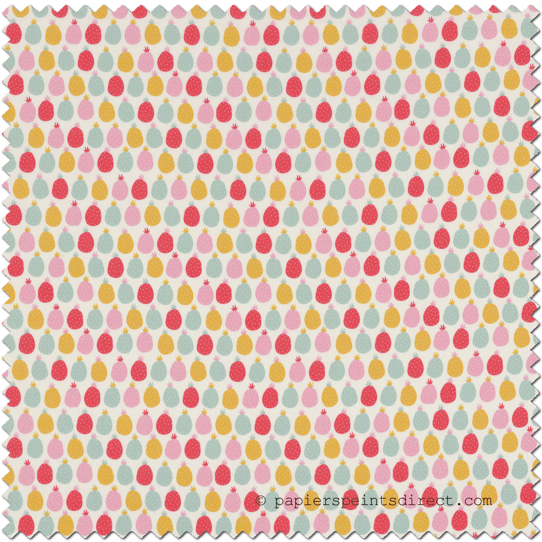 Tissu Fruit Taquin rose - Rose et Nino de Camengo | Réf. CAM-45510106