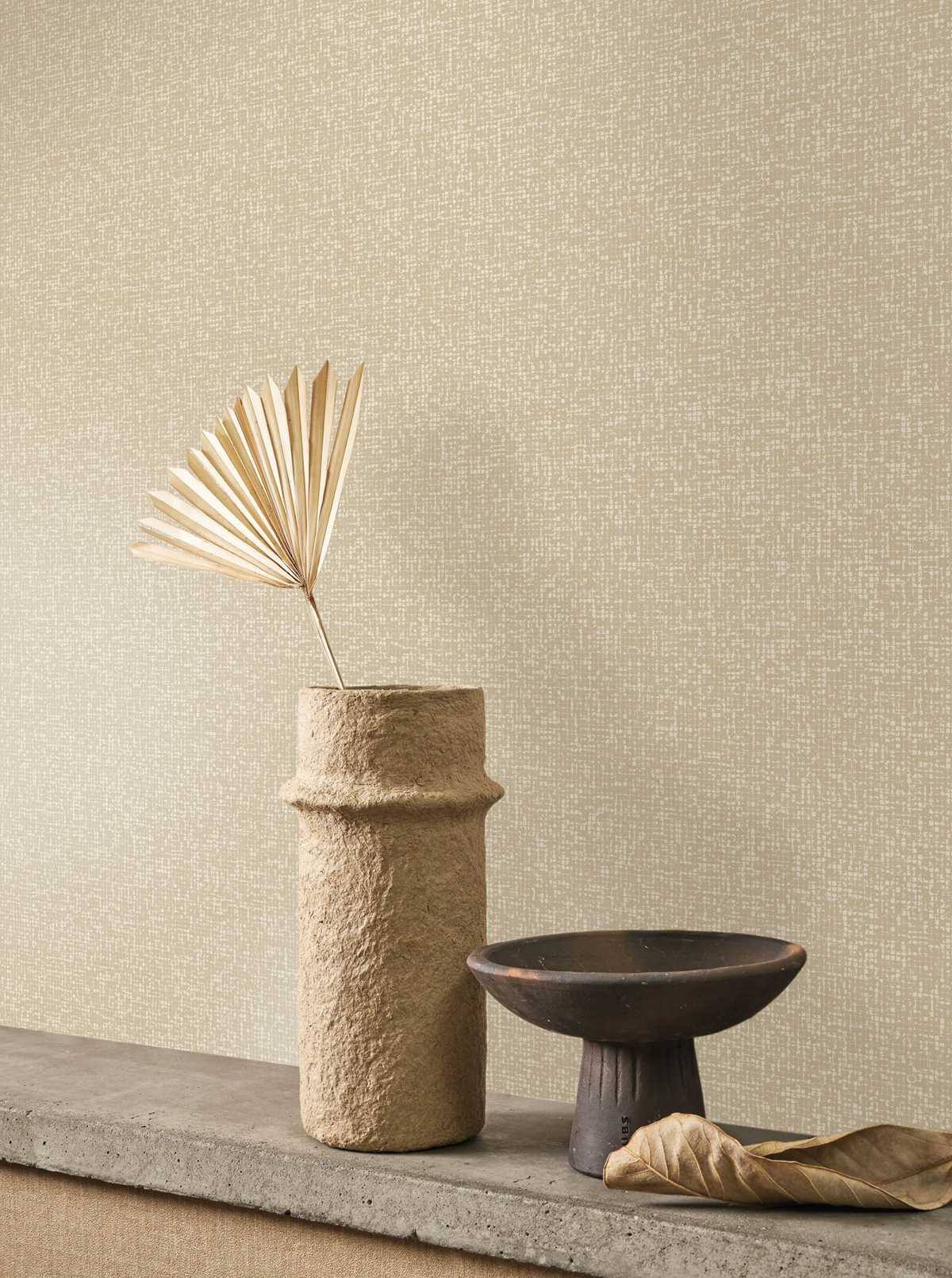 Papier peint Tissage Dione beige lin - Solaris de Casadéco | Réf. SOLA201901622