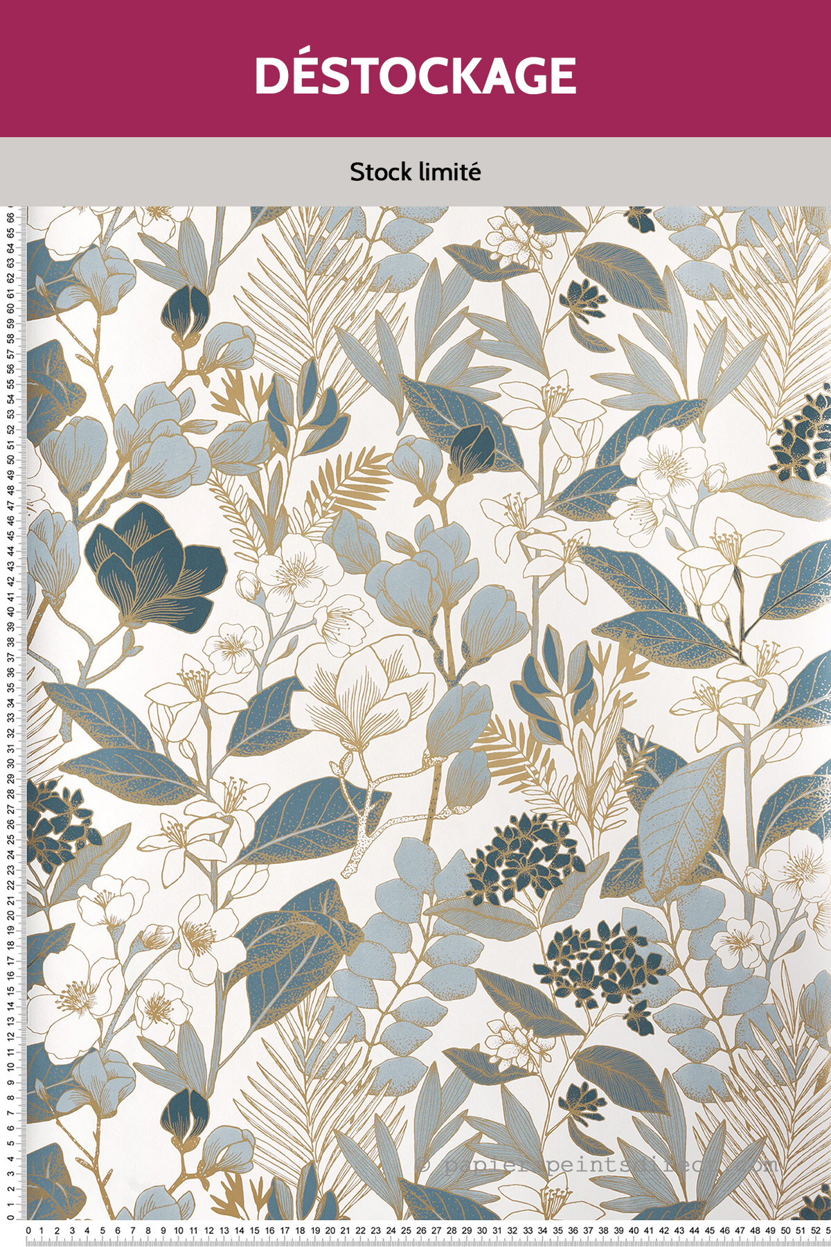 Papier peint Destockage - Nature Champêtre blanc - Only Blue de Casélio