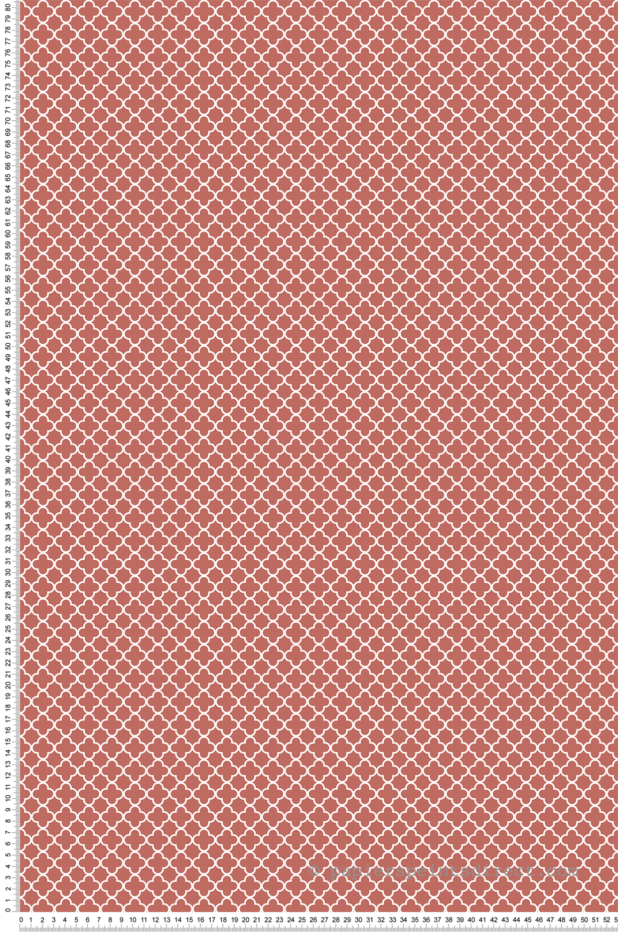 Papier peint Petit Médaillon Géométrique rouge - Mini Prints de Lutèce | Réf. LTC-G56663