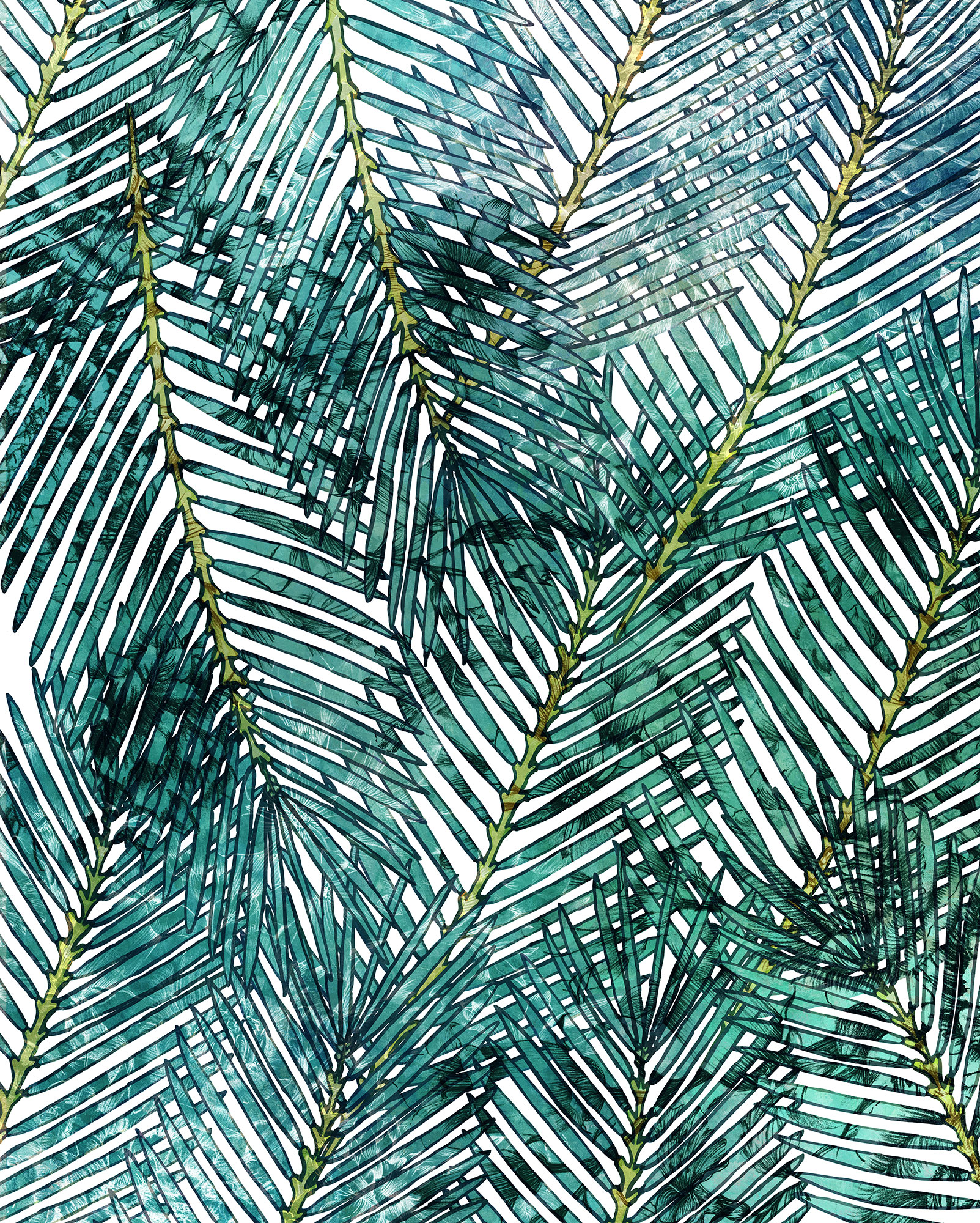 Panoramique Palm Canopy - Papier peint Komar