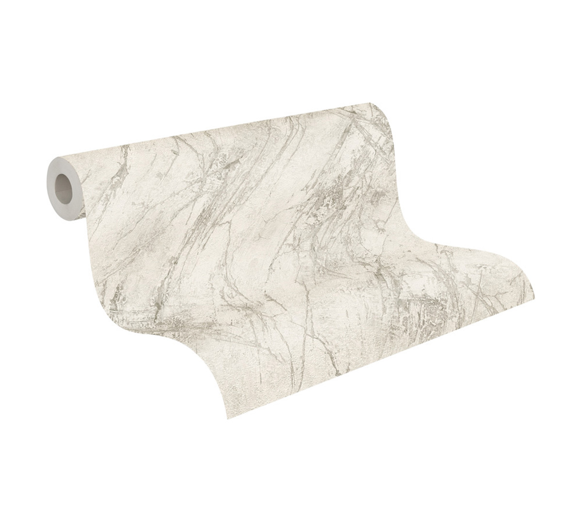 Papier peint Marbre Matière Arts gris argenté - The BOS d'A.S. Création ROLL | Réf. AS-388172