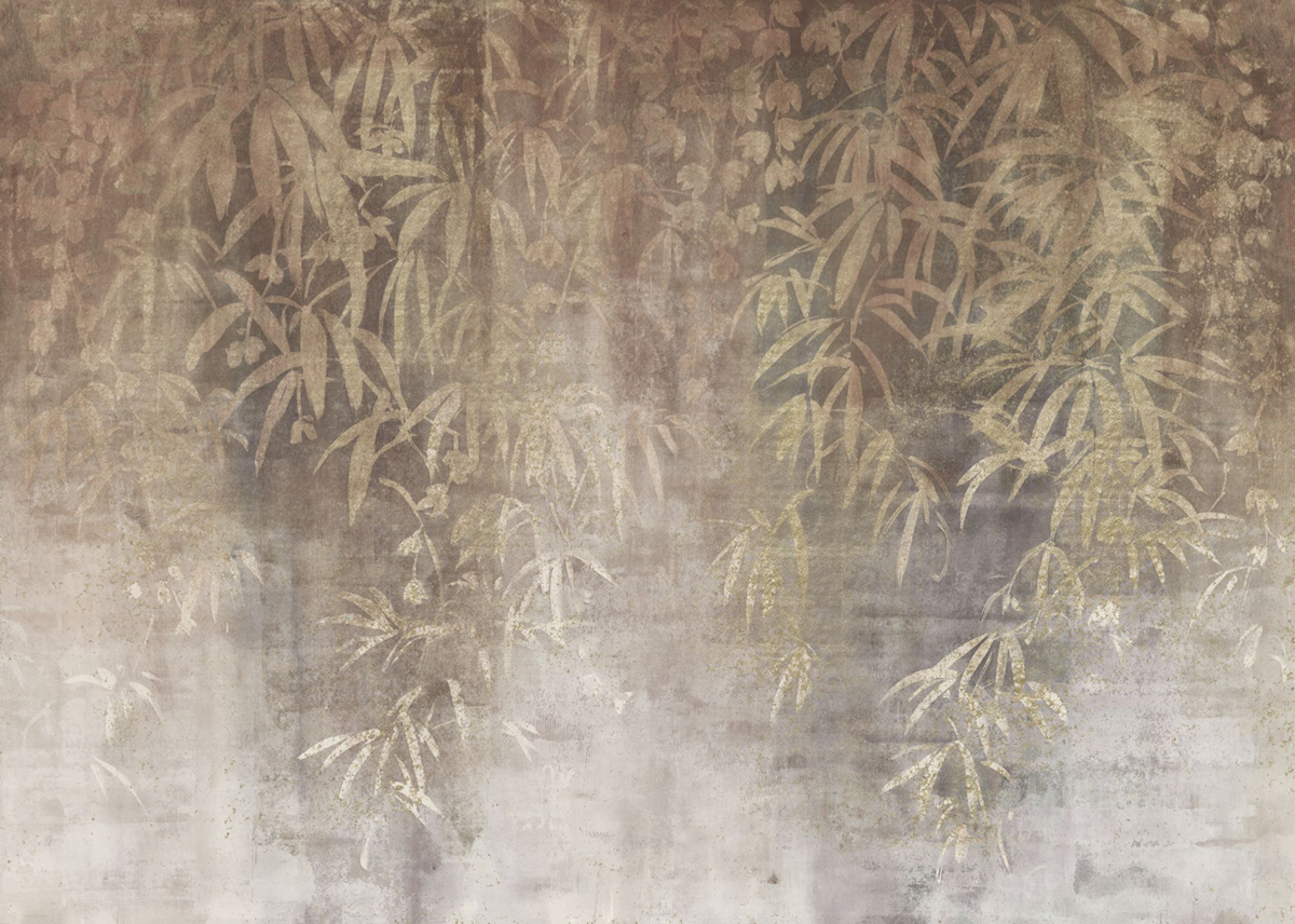 Papier peint panoramique Bambou Effet Matière beige - Seasons de Komar