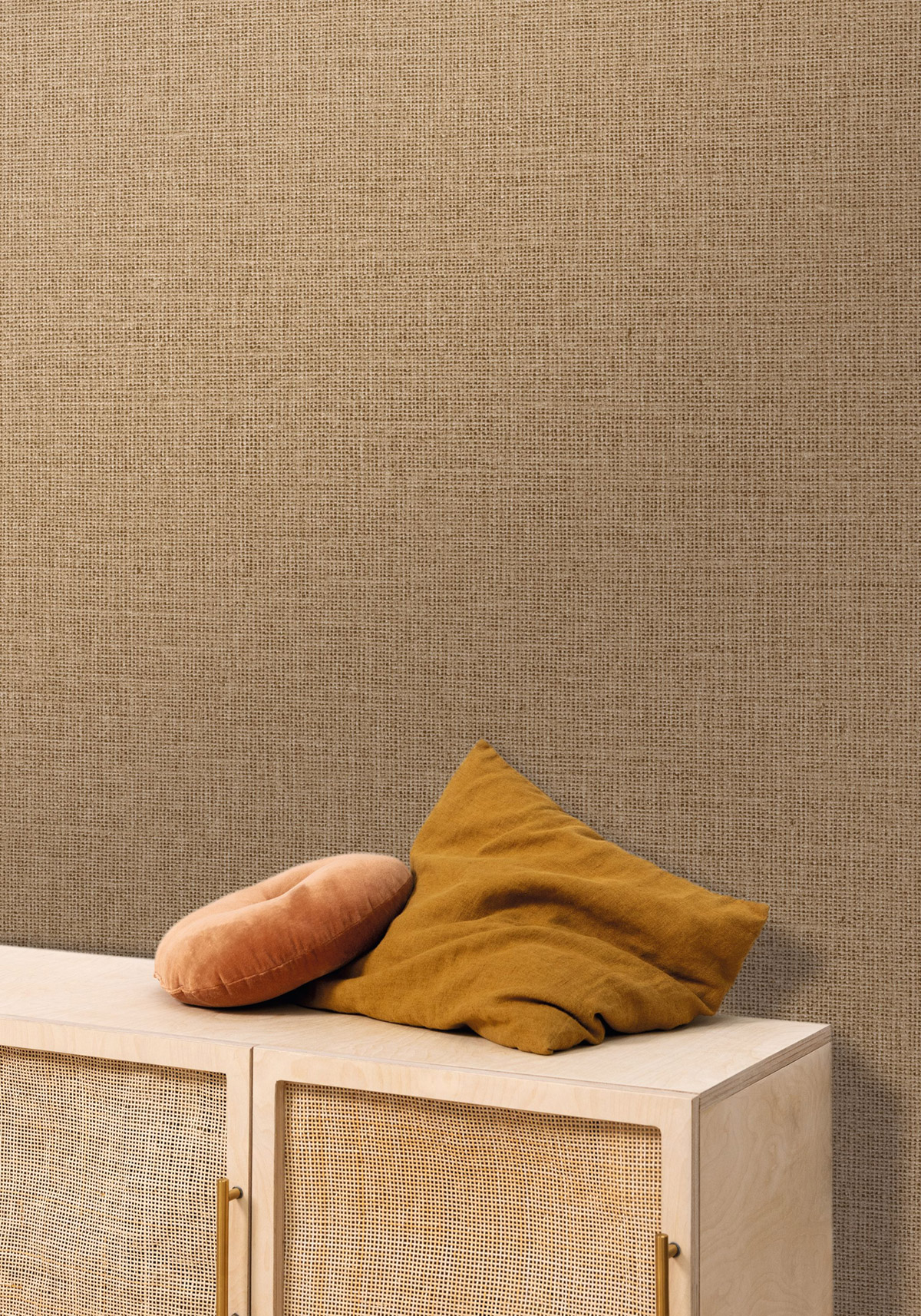 Papier peint Effet Toile de Jute canelle - Reliefs de Casélio | Réf. RLF104011610