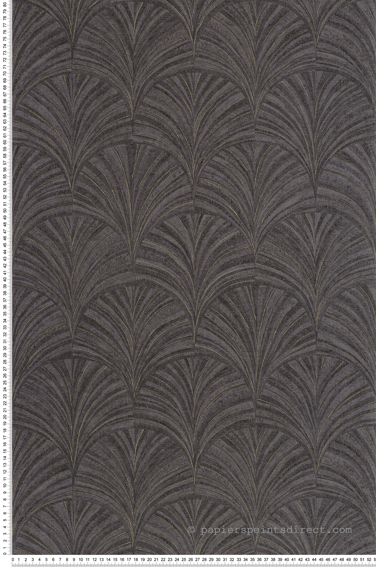 Papier peint Art Déco Vibration gris doré - Symphony de Casélio | Réf. SYM107039135