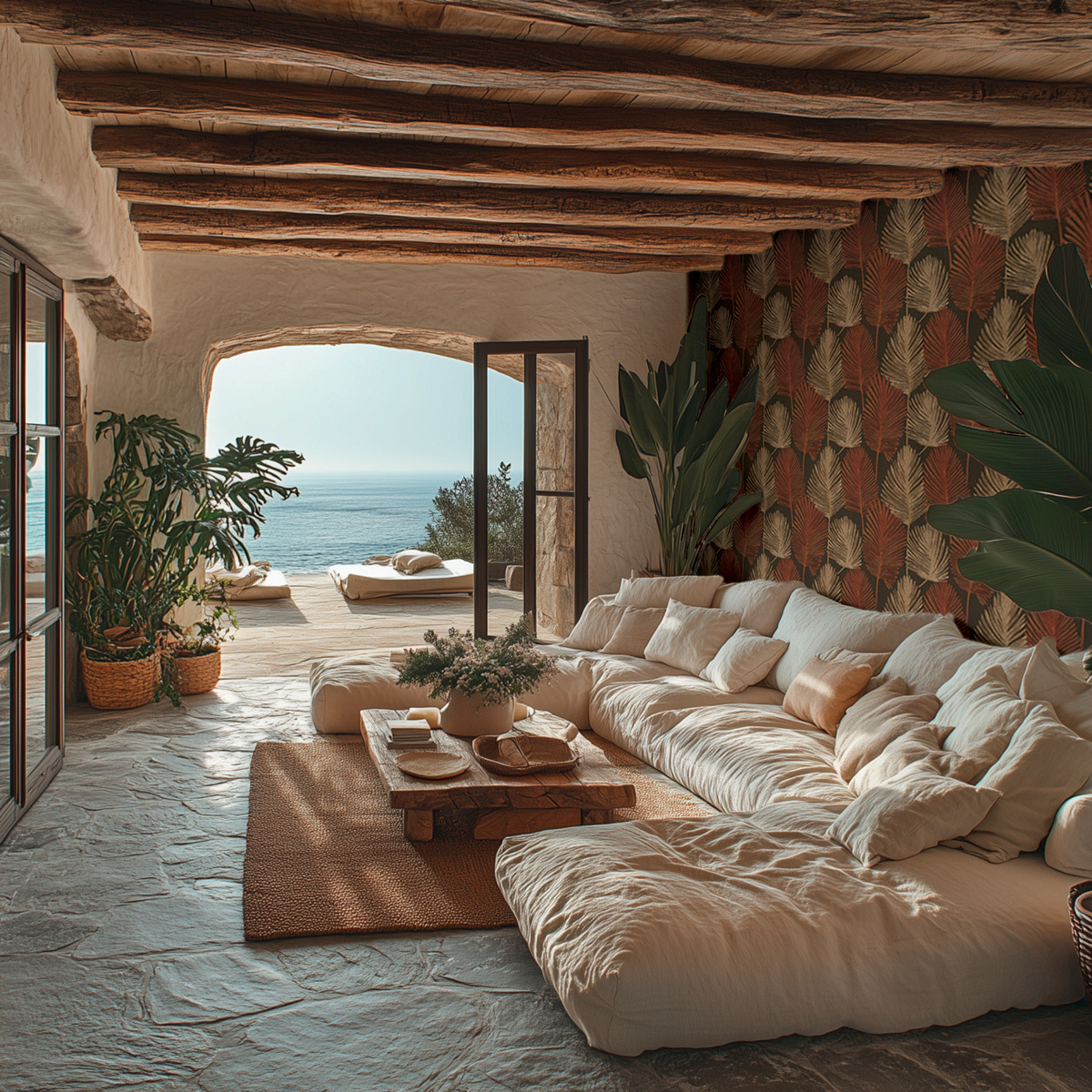 Papier peint Palme Nature rouille chocolat - Metropolitan Stories 4 Hot Spots d'A.S. Création AMB1| Réf. AS-786735