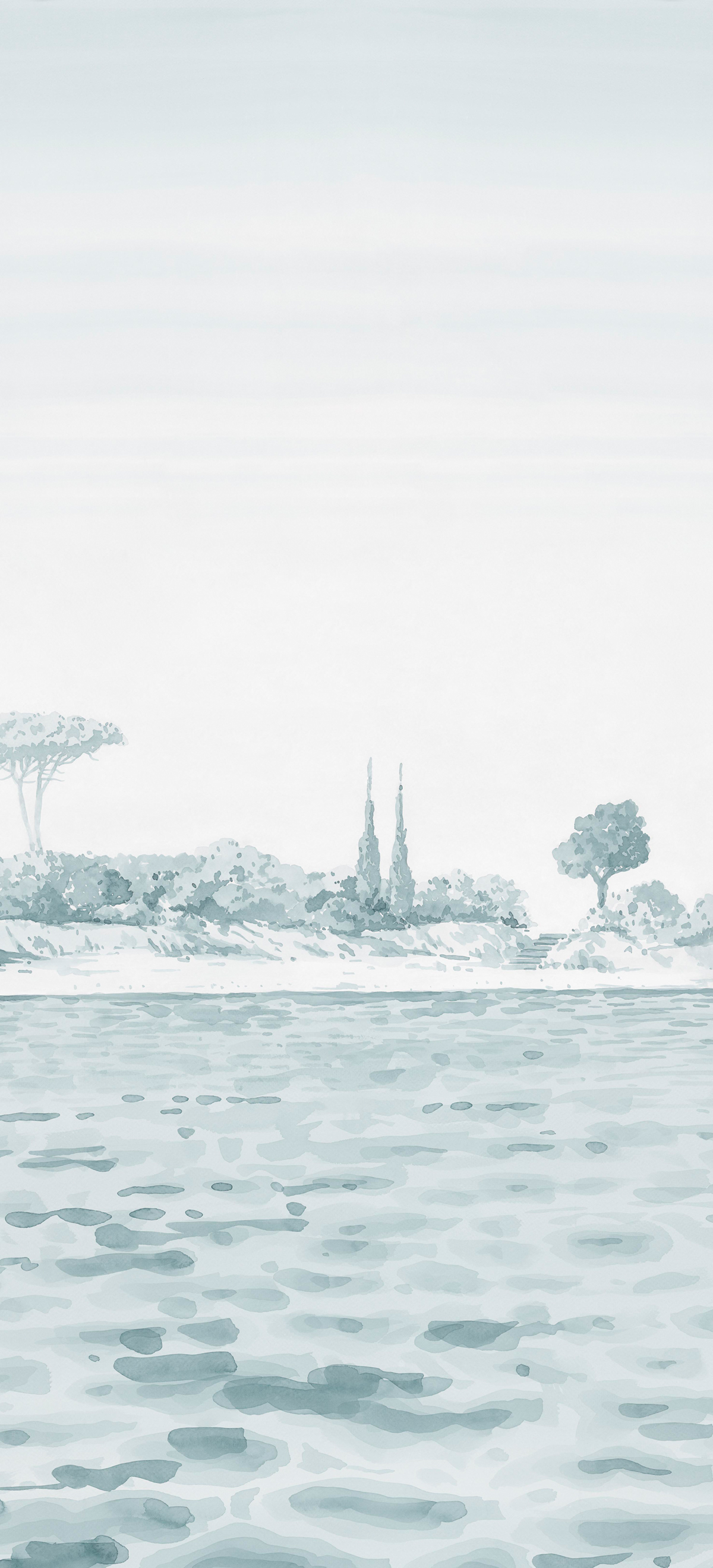 Papier peint panoramique Rivage Vert d'eau B - 4/5/6 - Isidore Leroy